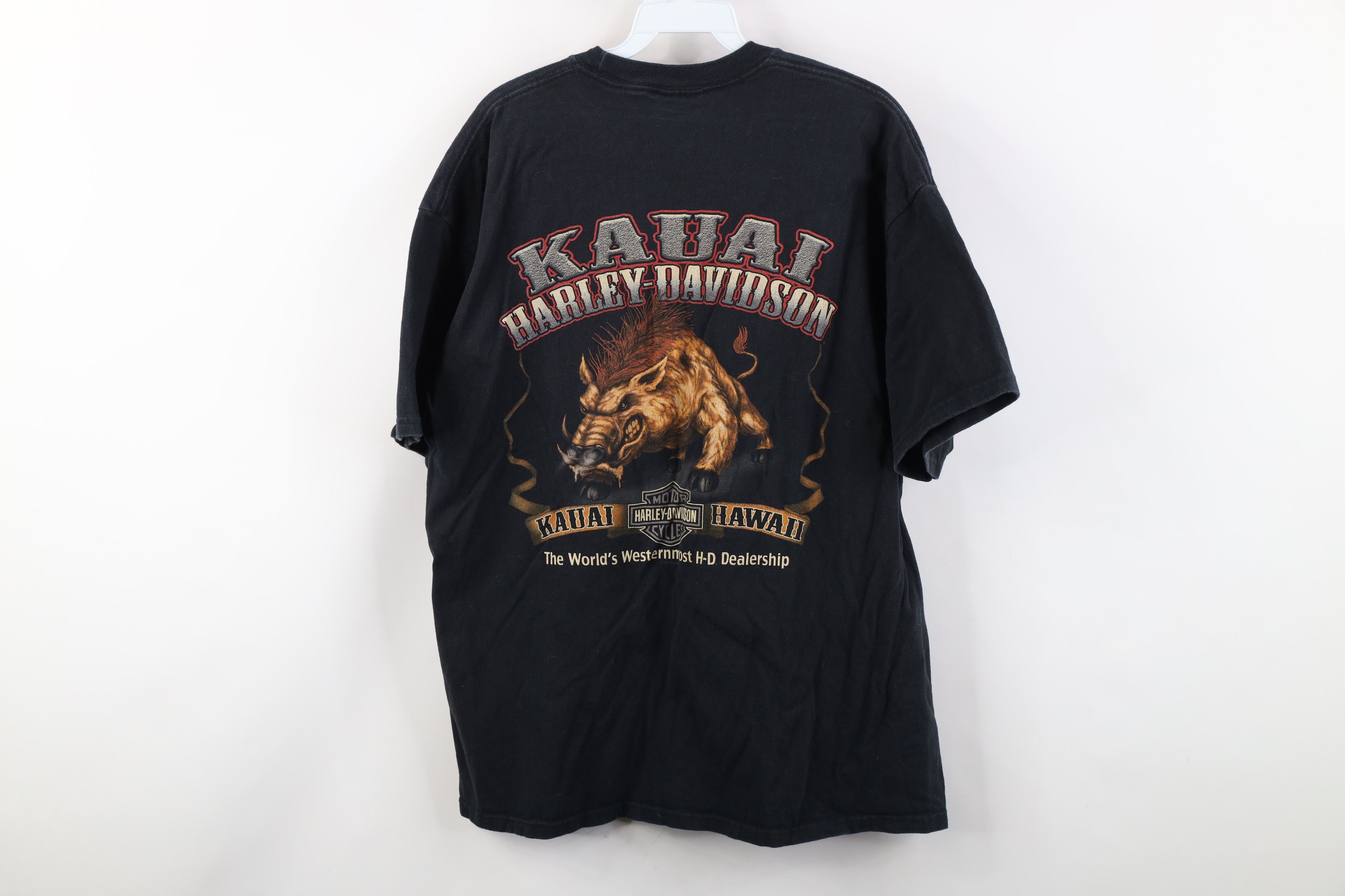 Harley Davidson Vintage Y2K Harley Davidson Hog Short Sleeve T-Shirt Black Size US XL / EU 56 / 4 - 13 Thumbnail