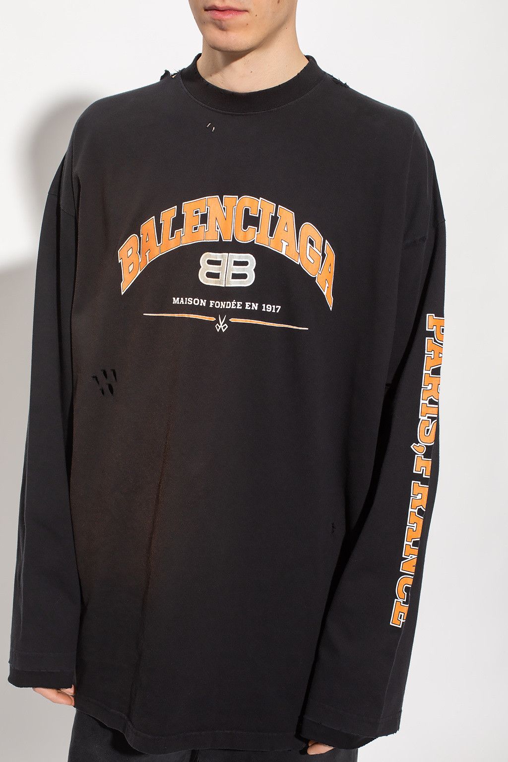 Balenciaga o1mt1gz0524 Maison Oversized Long Sleeve T-Shirt
