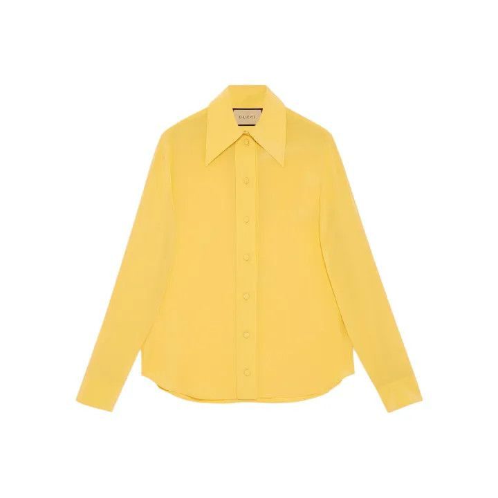 Gucci Gucci Yellow Long Sleeve Button-Up Shirt-2507 Size L / US 10 / IT 46 - 7 Thumbnail