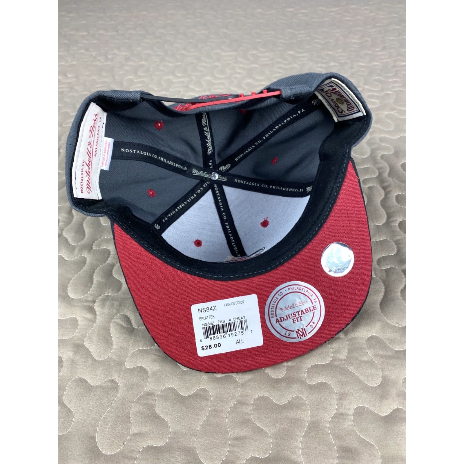Mitchell & Ness Mitchell & Ness Miami Heat Hat Snapback NBA Cap NEW Size ONE SIZE - 3 Thumbnail