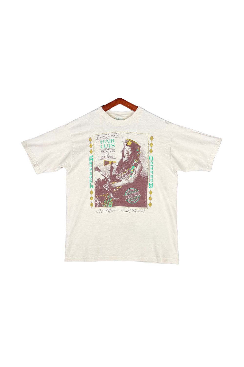 Vintage 1991 Tommy Hawk Way Out West Graphic Tee Americana T-Shirt Size US L / EU 52-54 / 3 - 1 Thumbnail
