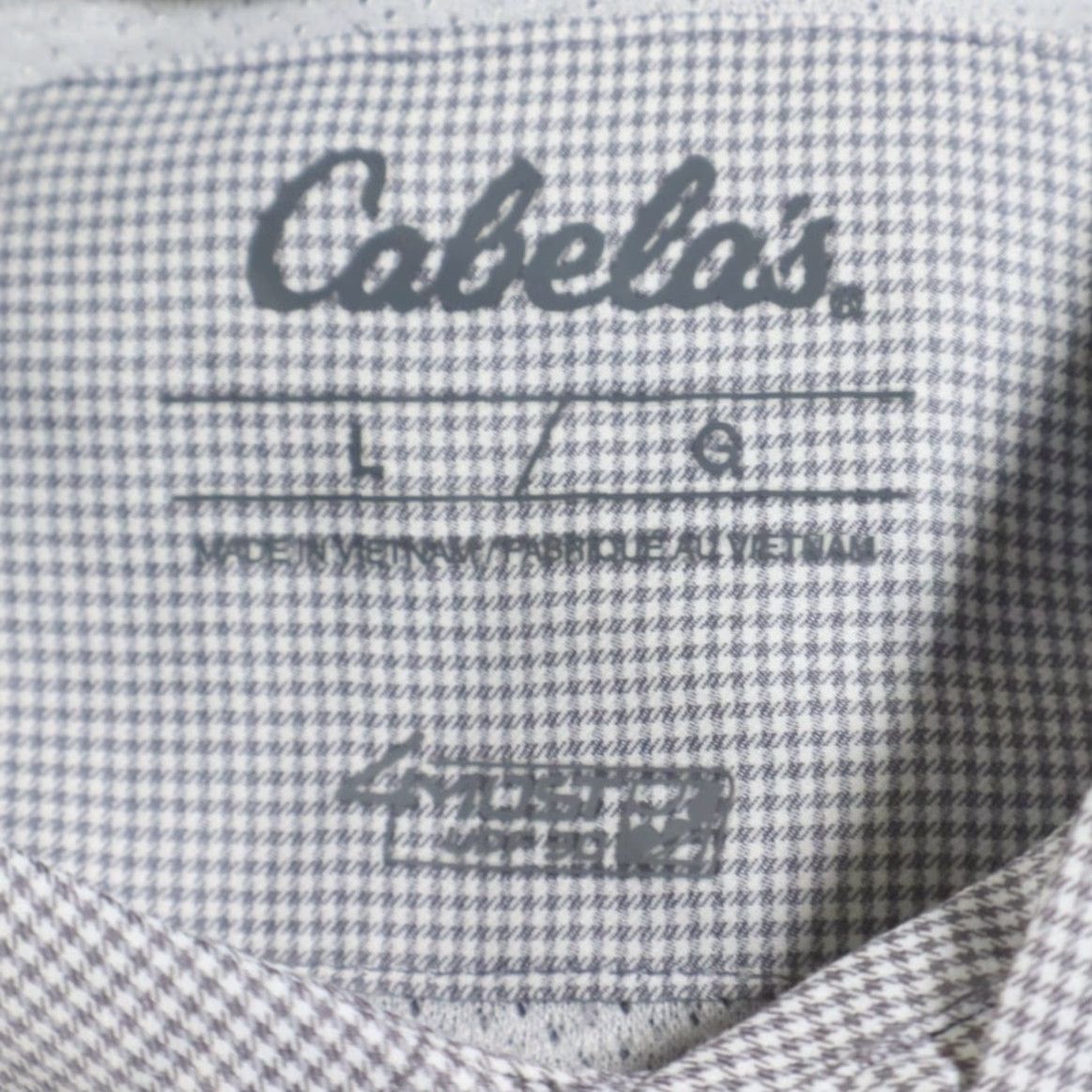 Vintage Cabelas 4Most Fishing Houndstooth Polyester Solid Long Sleeve Button Down Shirt Gray Men's L Size US L / EU 52-54 / 3 - 5 Thumbnail