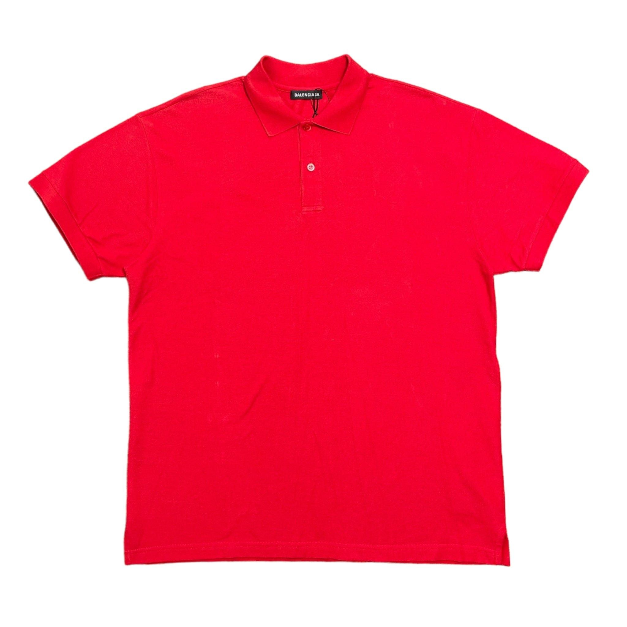 Balenciaga Balencaiga Logo Embroidered Polo Tee Shirt Red Size US XS / EU 42 / 0 - 1 Thumbnail