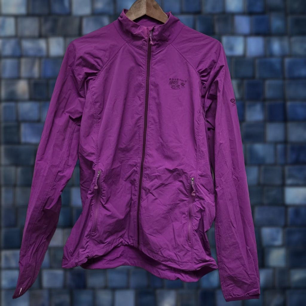 Mountain Hardwear Mountain Hardwear Acadia Jacket Womens XL Purple Windbreaker Hooded Zip Pockets Water Resistant Recycled Nylon 90s? Size XL / US 12-14 / IT 48-50 - 1 Thumbnail