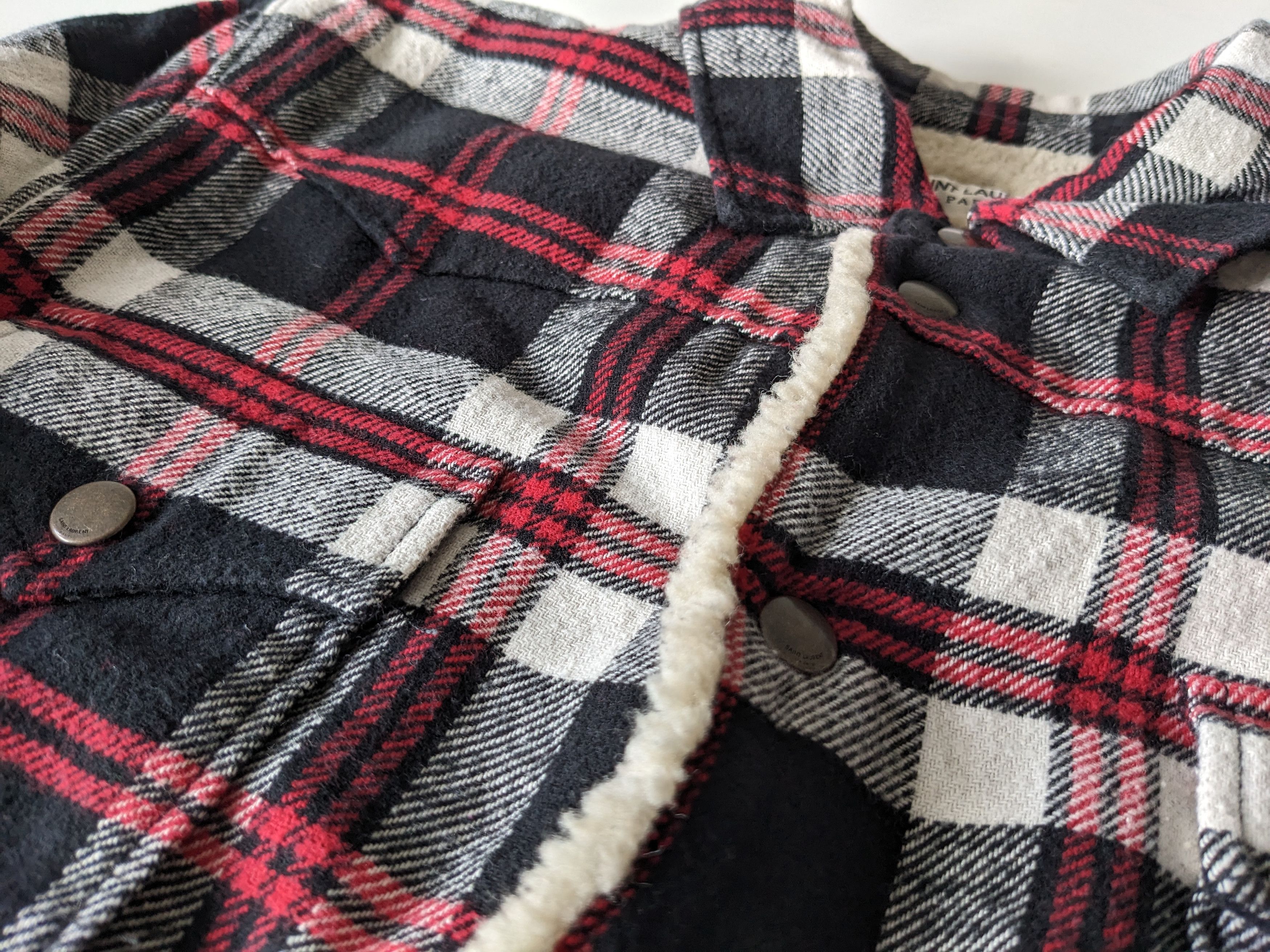 Saint Laurent Paris Saint Laurent Sherpa Lined Western Overshirt Jacket Size US S / EU 44-46 / 1 - 8 Thumbnail