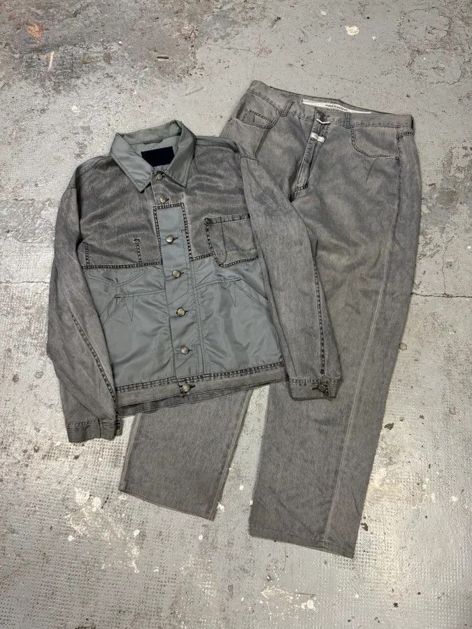 2000s Marithé François Girbaud Grey Utility Hybrid Jacket