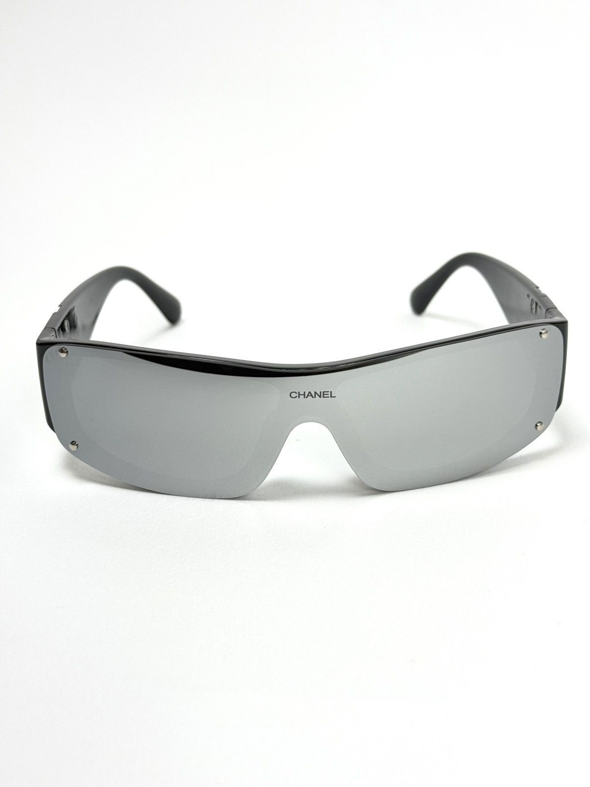 Chanel CHANEL MIRRORED LENS BLACK SUNGLASSES Size ONE SIZE - 2 Thumbnail