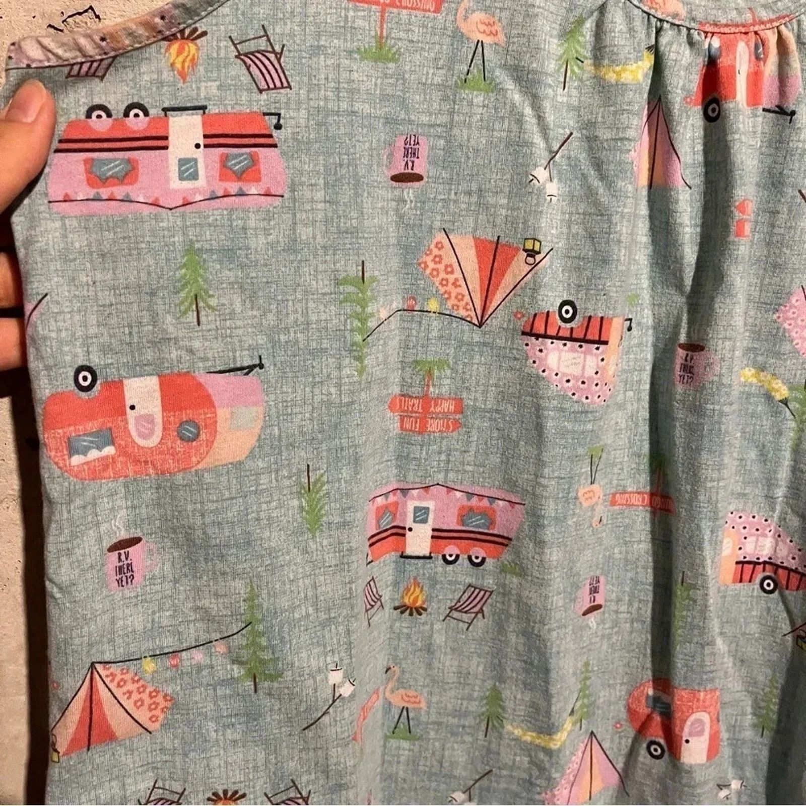 Other Mia Lucce Pajama Tank Top CAMPING RV VACATION Womens Size M Size M / US 6-8 / IT 42-44 - 3 Thumbnail