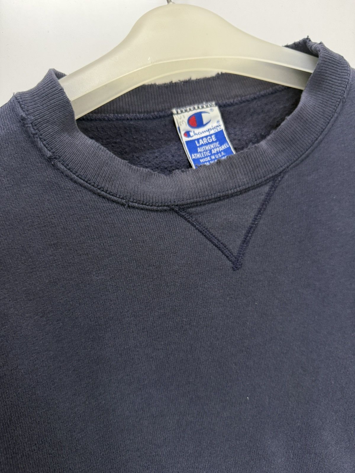 Champion 🔥 90's Champion Made in USA Distressed Blue sweatshirt Size US M / EU 48-50 / 2 - 6 Thumbnail