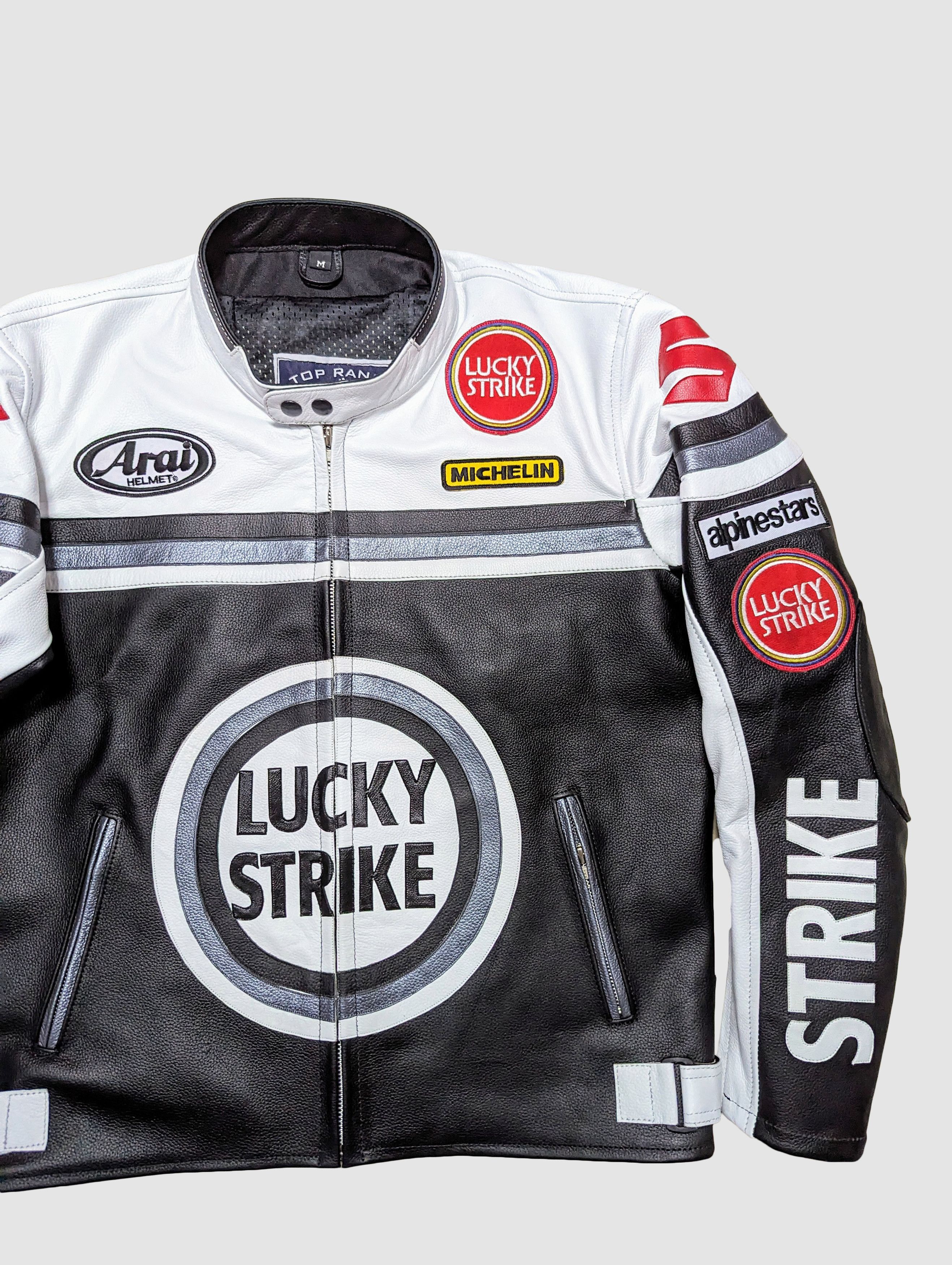 Genuine Leather LUCKY STRIKE Rare Vintage 90s Leather Jacket Size US M / EU 48-50 / 2 - 4 Thumbnail