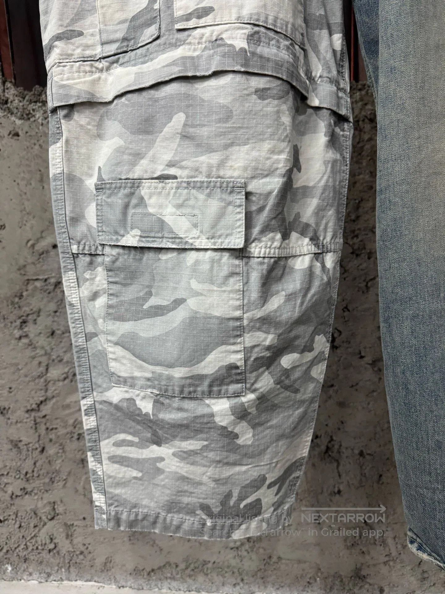Balenciaga Balenciaga Camo Patchwork Denim Cargo Pants. Size 22" - 5 Thumbnail