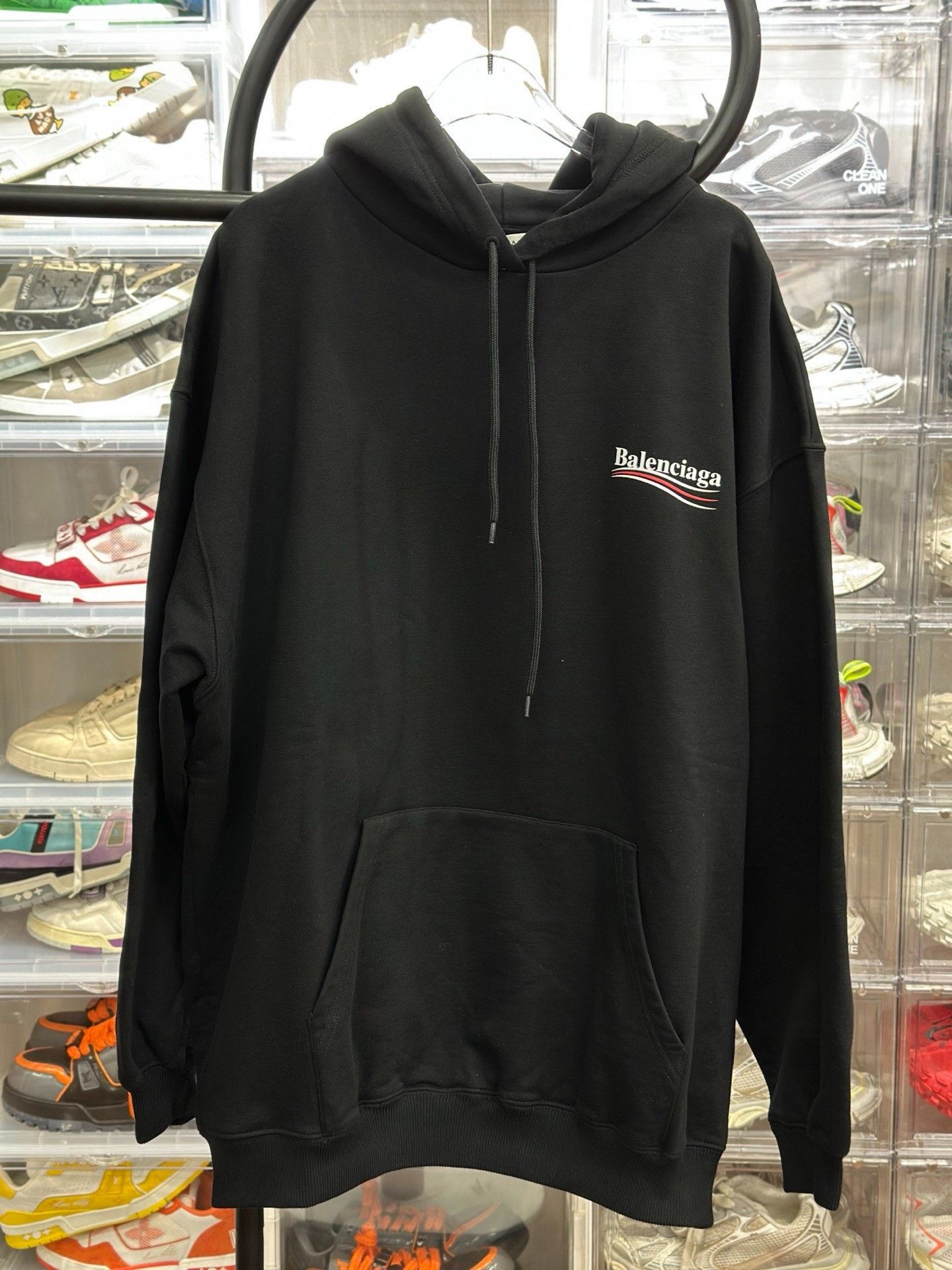 Balenciaga Balenciaga Retro Black Hoodie M Men Size US M / EU 48-50 / 2 - 1 Thumbnail