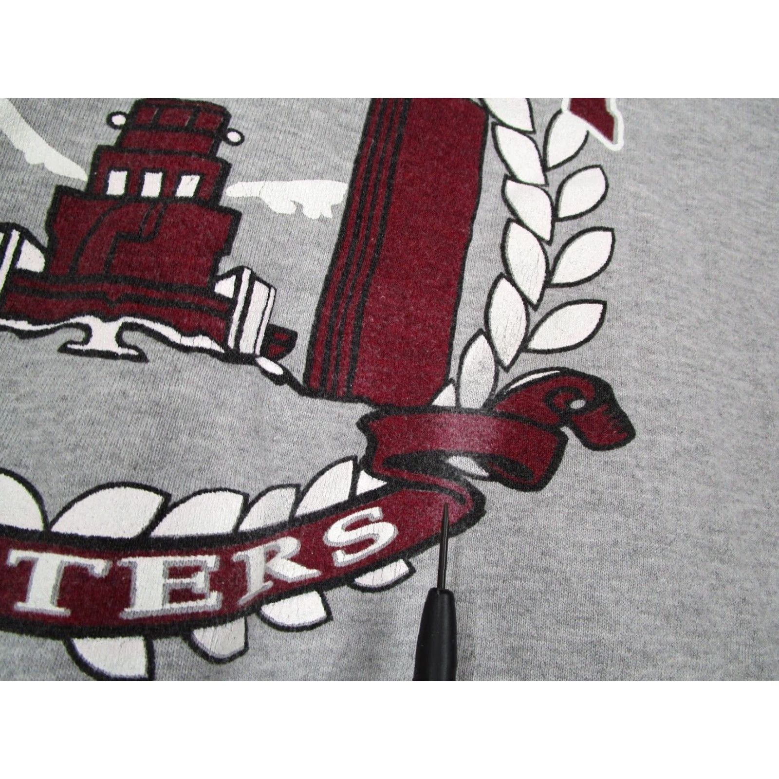 Russell Athletic VINTAGE Russell Athletic Sweatshirt Mens L Gray Logo Pullover Crew Neck Cotton Polyester Blend USA Made in USA Size US L / EU 52-54 / 3 - 5 Thumbnail
