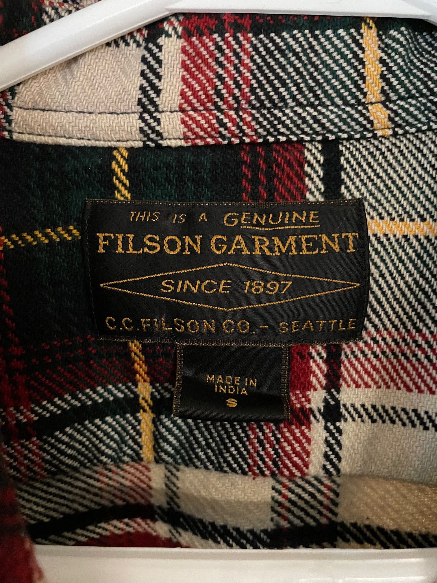 Filson Vintage Flannel Work Shirt, Sand/Ironwood Size US S / EU 44-46 / 1 - 2 Thumbnail