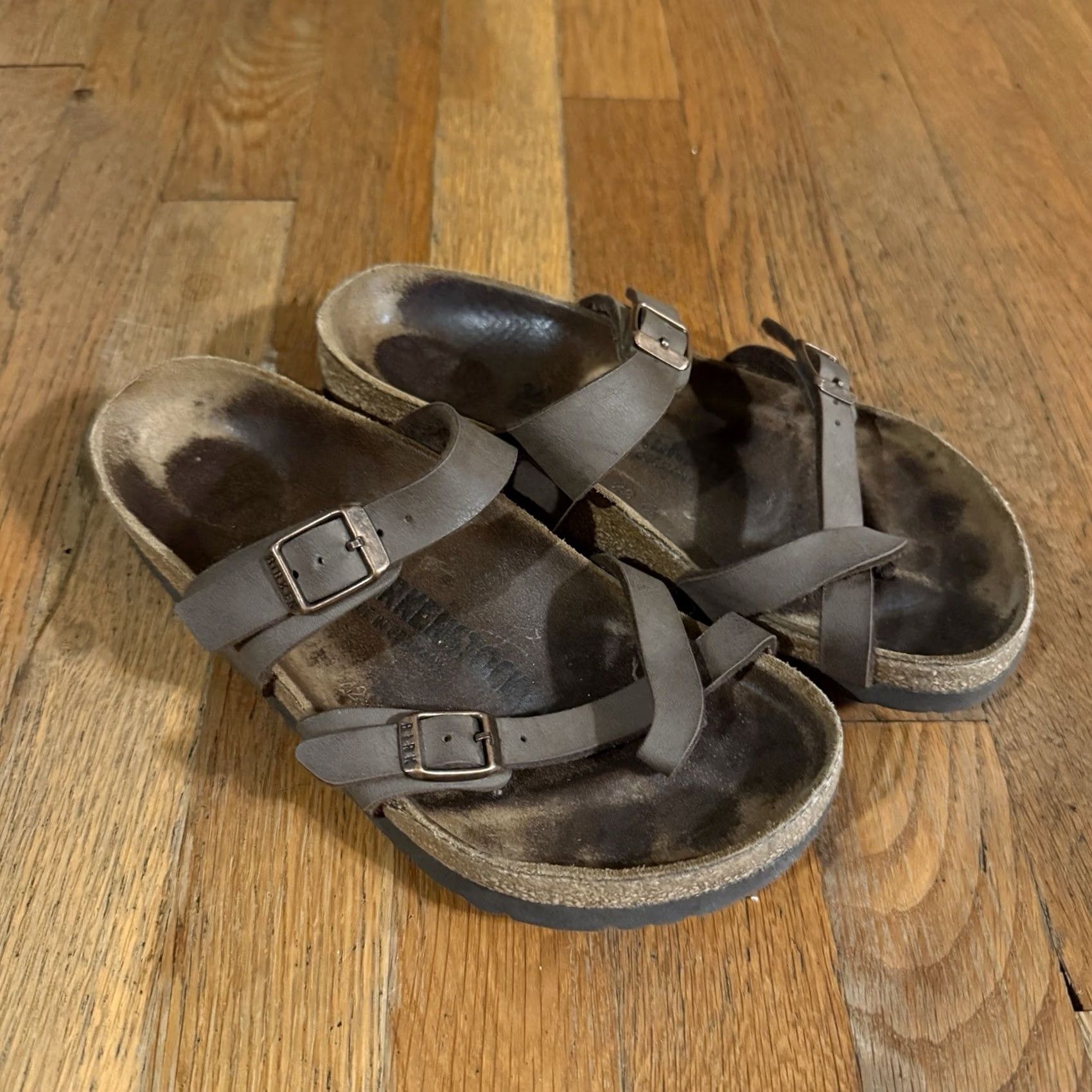 Birkenstock Birkenstock Mayari Sandals Womens Size 36 US 6-6.5 Brown Leather Buckle Strappy Casual Bohemian Shoes Size US 6.5 / IT 36.5 - 2 Thumbnail