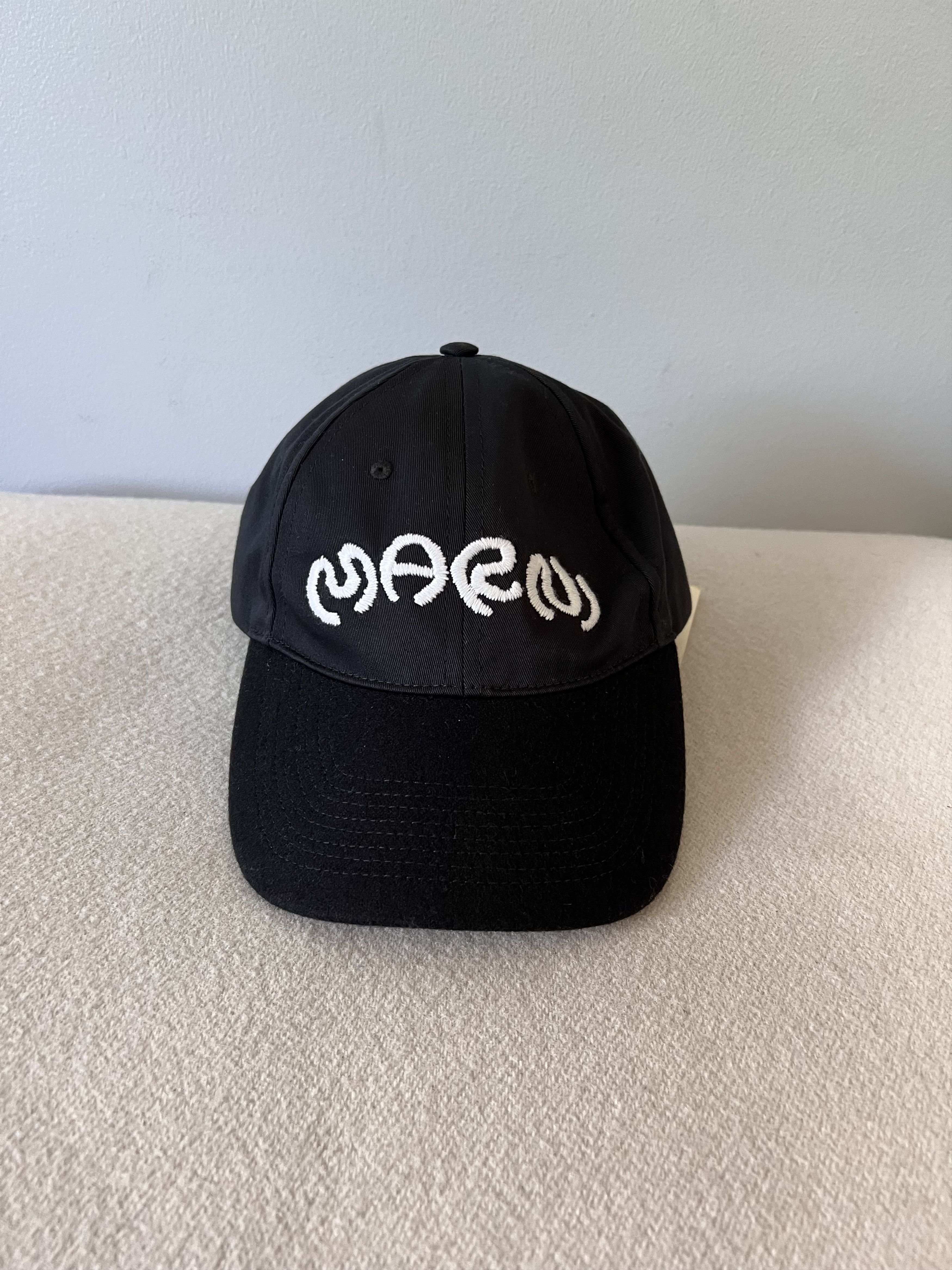 image of Marni Embroidered Logo Hat In Black, Men's