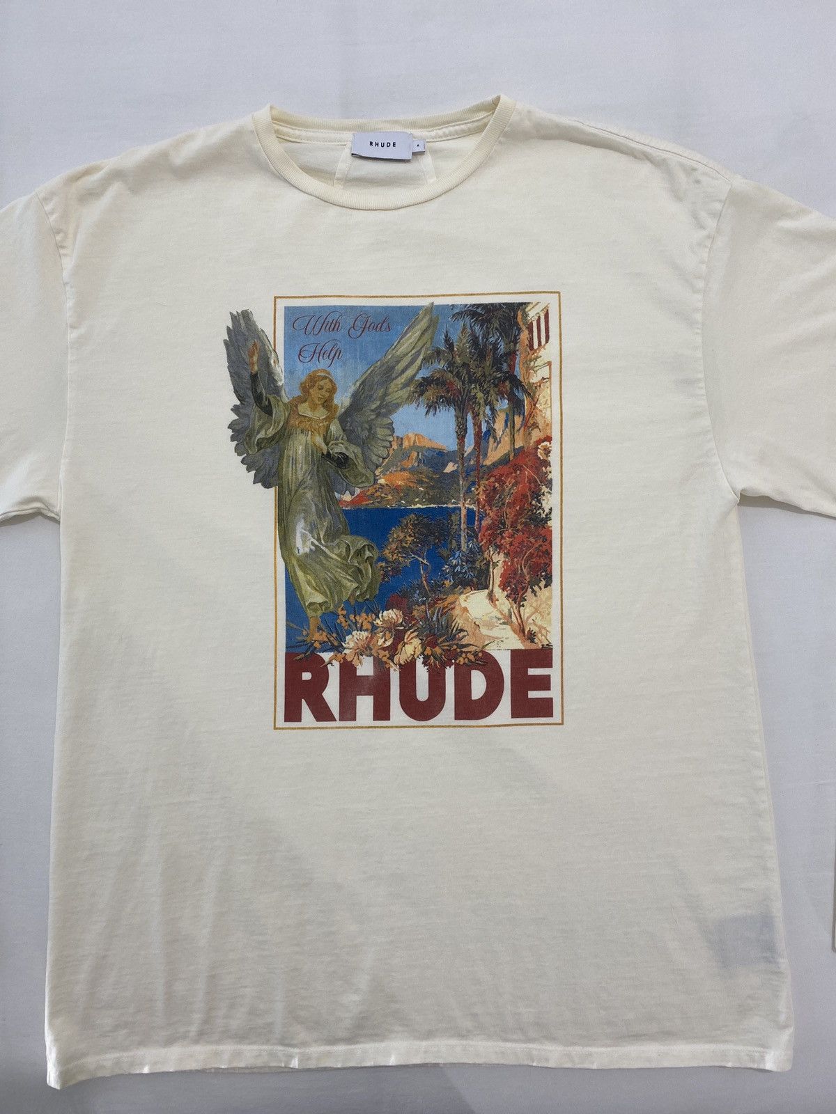 Rhude Rhude With Gods Help Angel Longsleeve Logo Tee Size US M / EU 48-50 / 2 - 4 Thumbnail