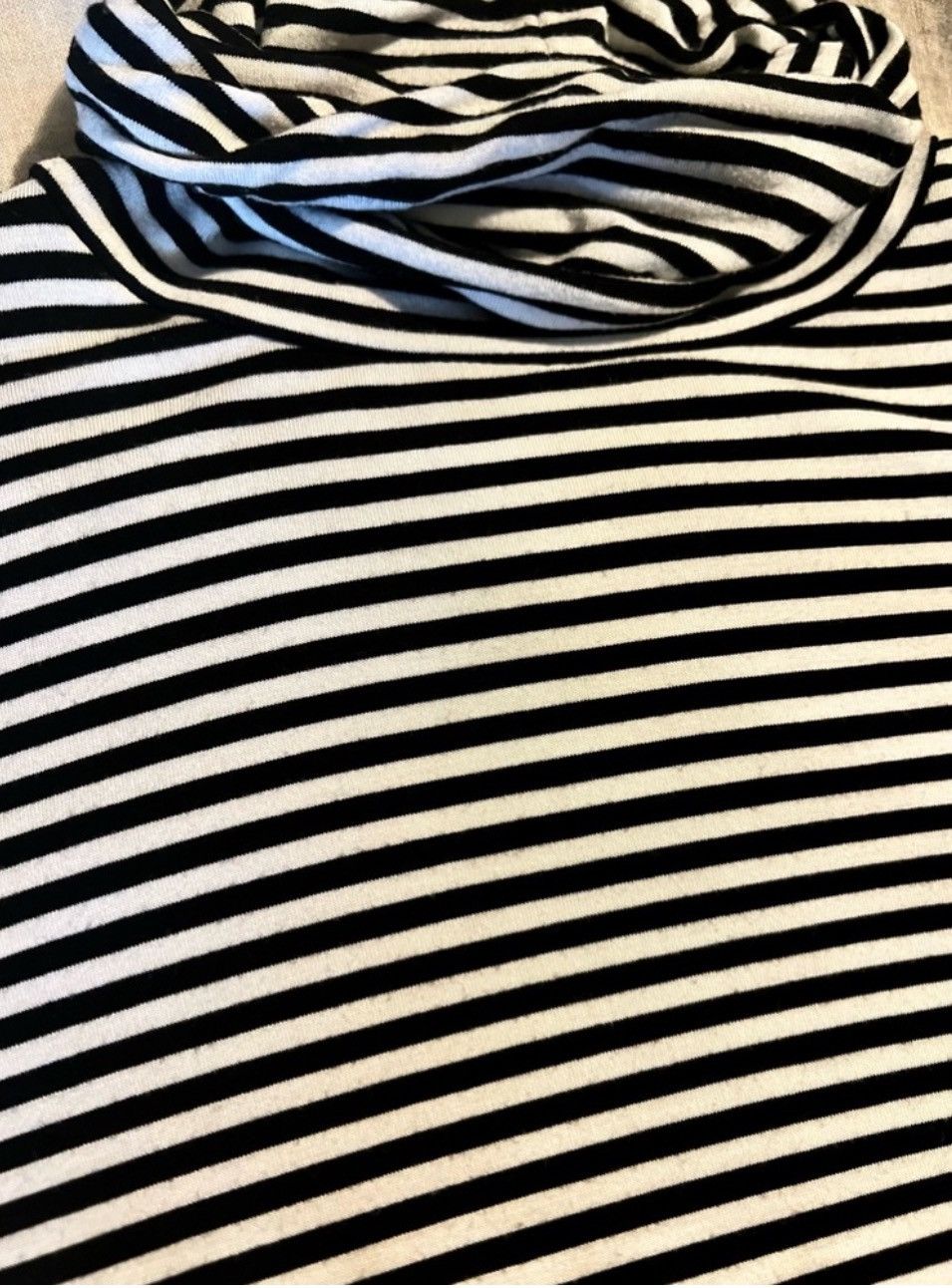 Michael Kors Michael Kors Stripe relaxed cowl Turtleneck fitted top tee Size S / US 4 / IT 40 - 2 Thumbnail