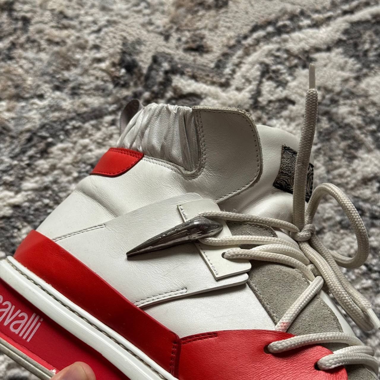 Just Cavalli Just Cavalli Tiger Tooth High-Top Oversize Leather Sneakers Size US 9.5 / EU 42-43 - 6 Thumbnail