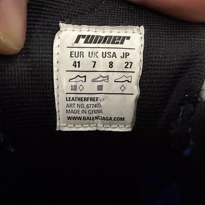 Balenciaga Balenciaga Runner Blue and White shoes 2502-Nextarrow Size US 8 / EU 41 - 8 Thumbnail