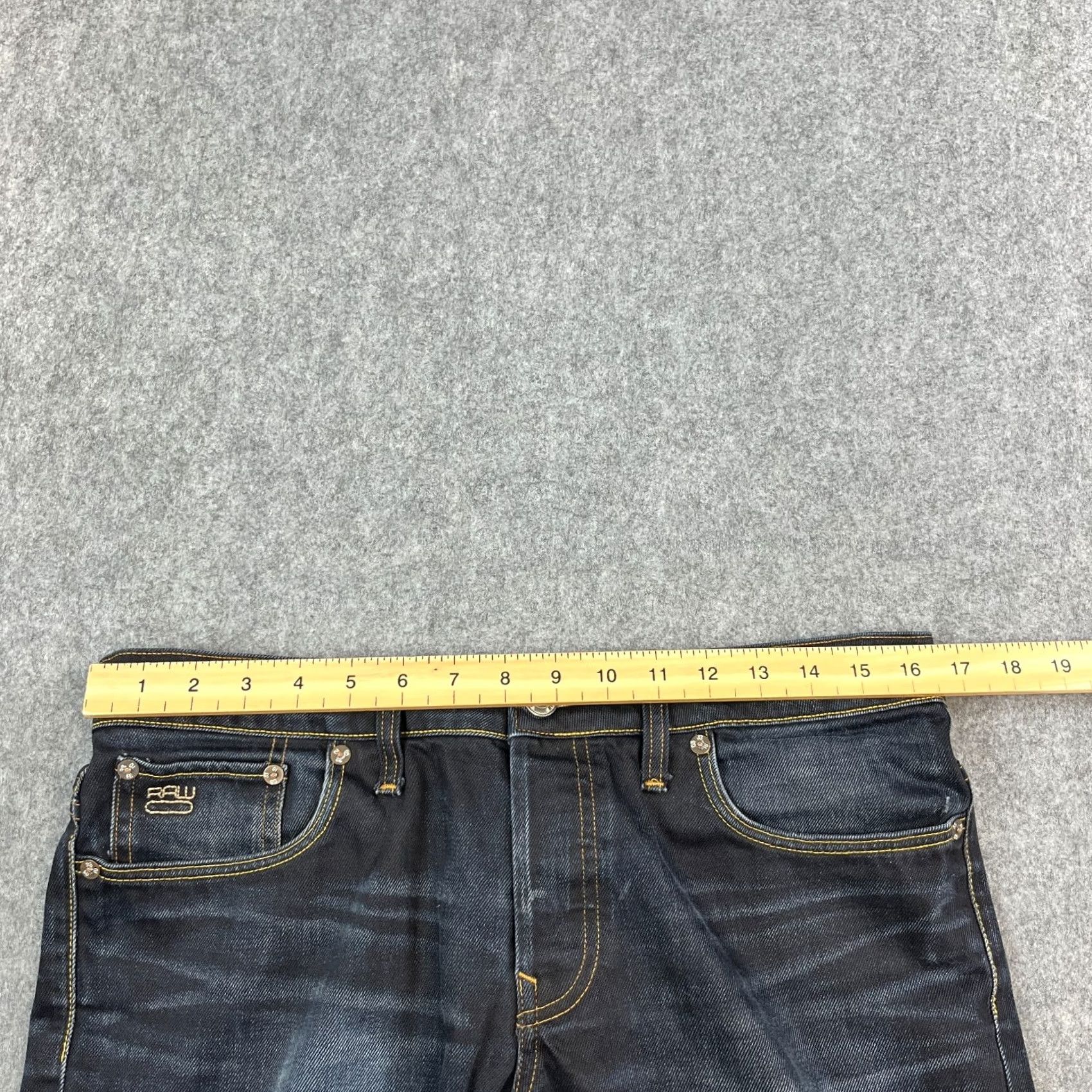 G-Star G-Star Jeans 32 32 Regular Tapered Dark Wash Blue Whiskering Honeycomb Jeans Boys Mens 3301 5-Pocket Design Size US 32 / EU 48 - 6 Thumbnail