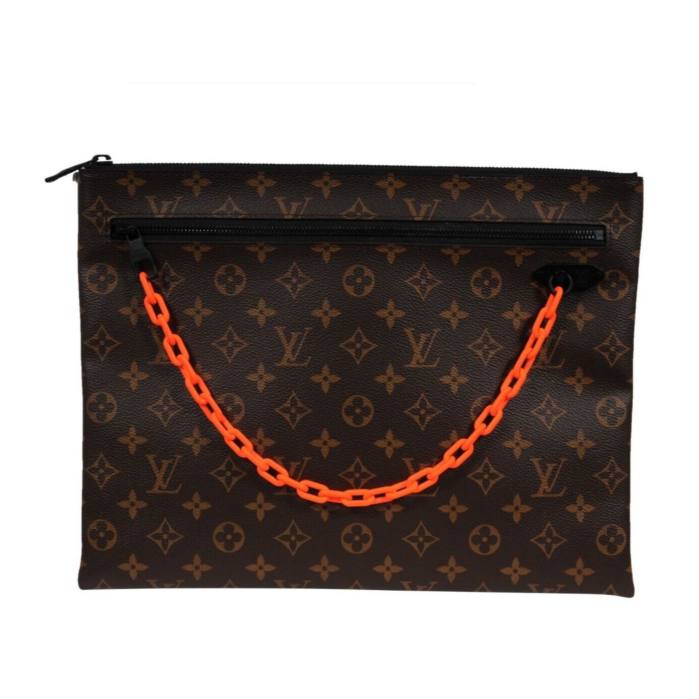 Louis Vuitton Virgil Solar Ray Pouch Orange Brown Canvas Monogram Size ONE SIZE - 12 Thumbnail