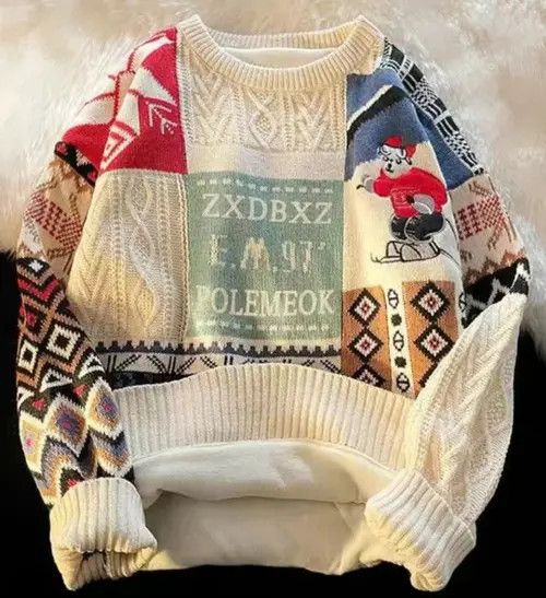 Other Retro bear print knitted sweater Size M / US 6-8 / IT 42-44 - 1 Thumbnail