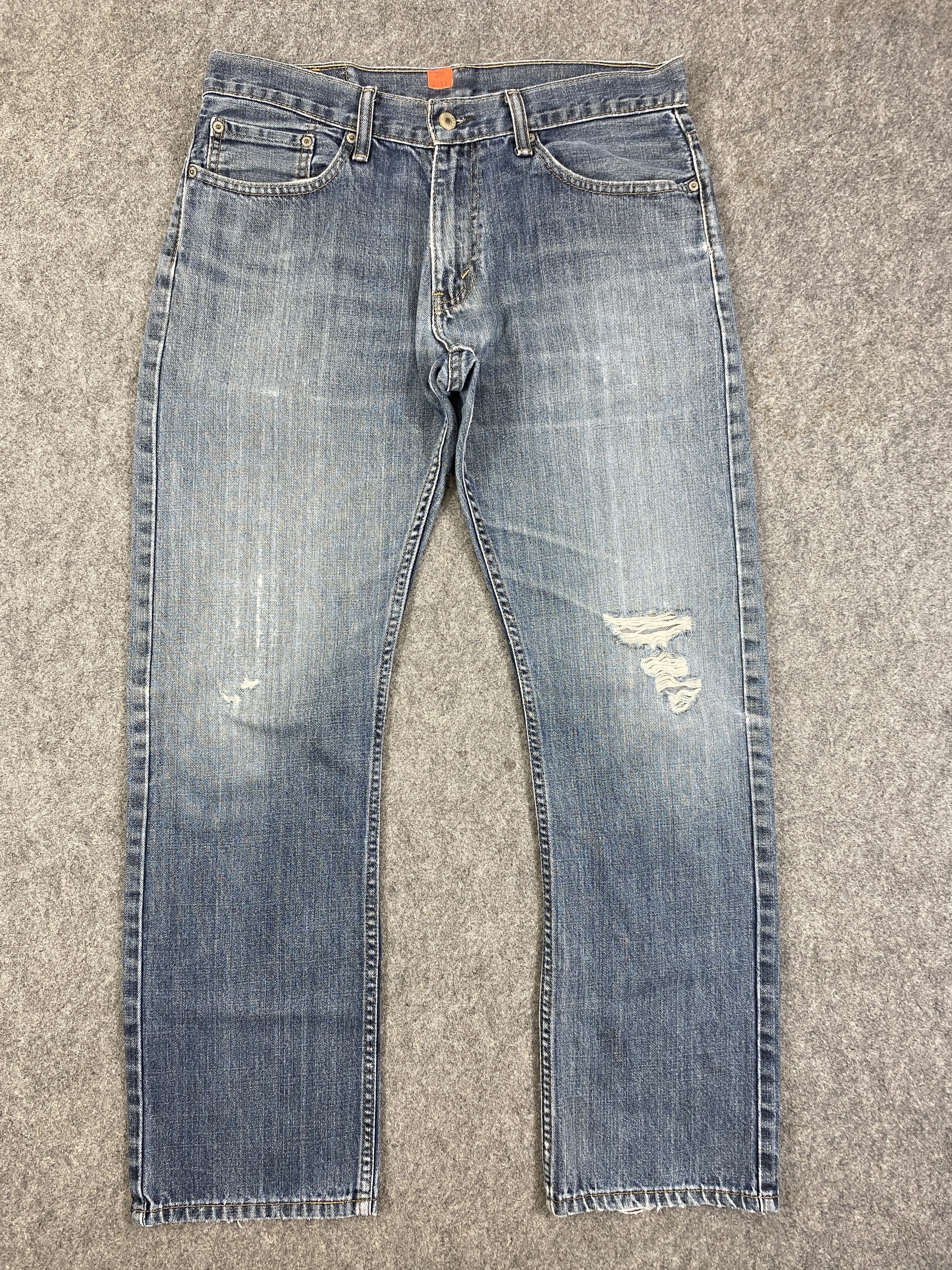 image of Distressed Denim x Levis Distressed Blue Vintage Levi's 514 33X31.5 Denim -Jn2132 in Blue Distresse