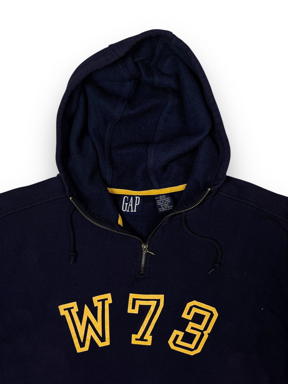 Gap 90s GAP W73 Vintage Half Zipper Hoodie Size US XL / EU 56 / 4 - 2 Thumbnail