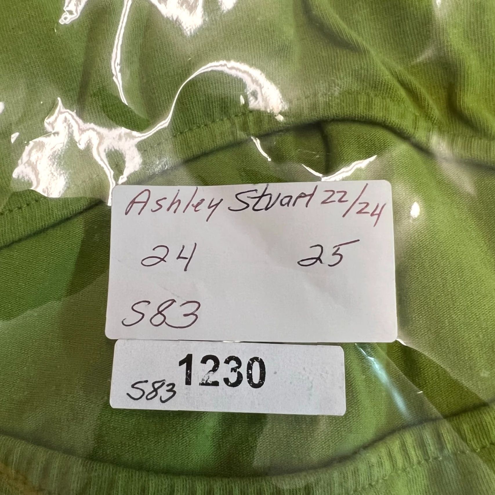 Vintage VINTAGE Ashley Stewart Green Chambray Blouse Tunic Womens Size 22/24 Short Sleeve Pleated Asymmetrical Size 3XL / US 20-22 - 7 Thumbnail