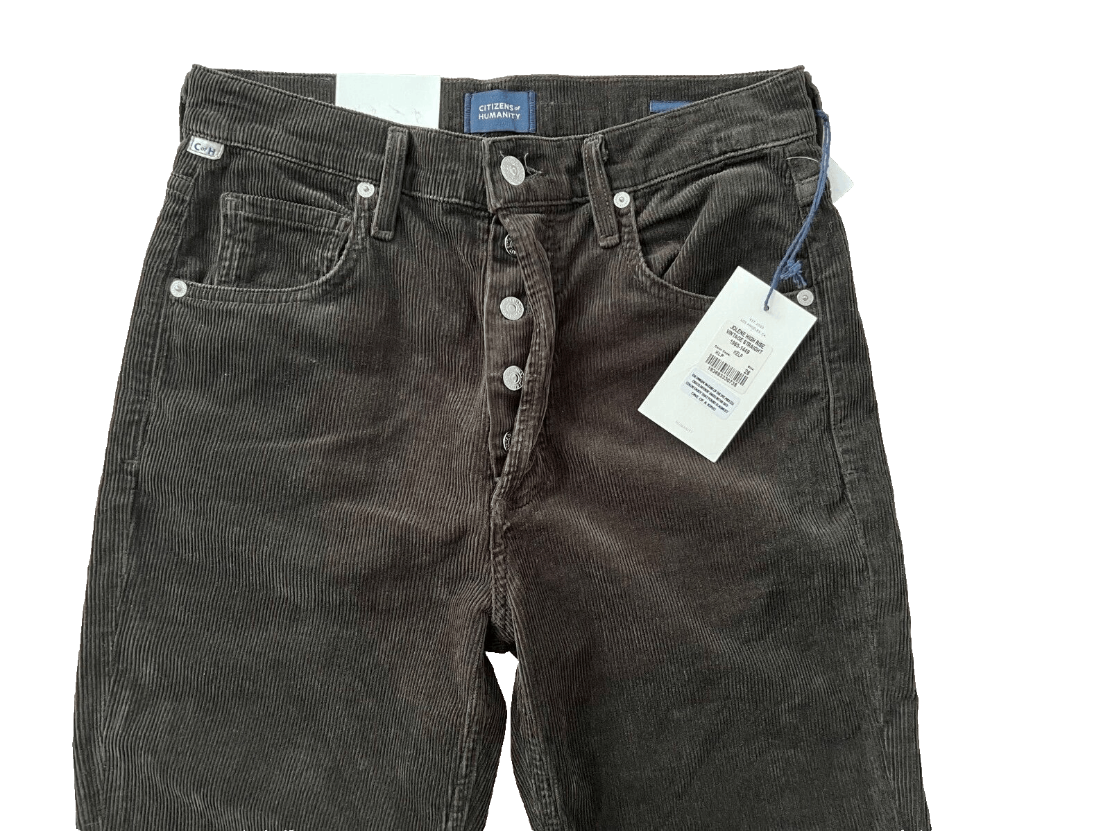 Citizens Of Humanity Citizens of Humanity Jolene Corduroy Jeans Kelp ( 26 ) Size 26" / US 2 / IT 38 - 4 Thumbnail
