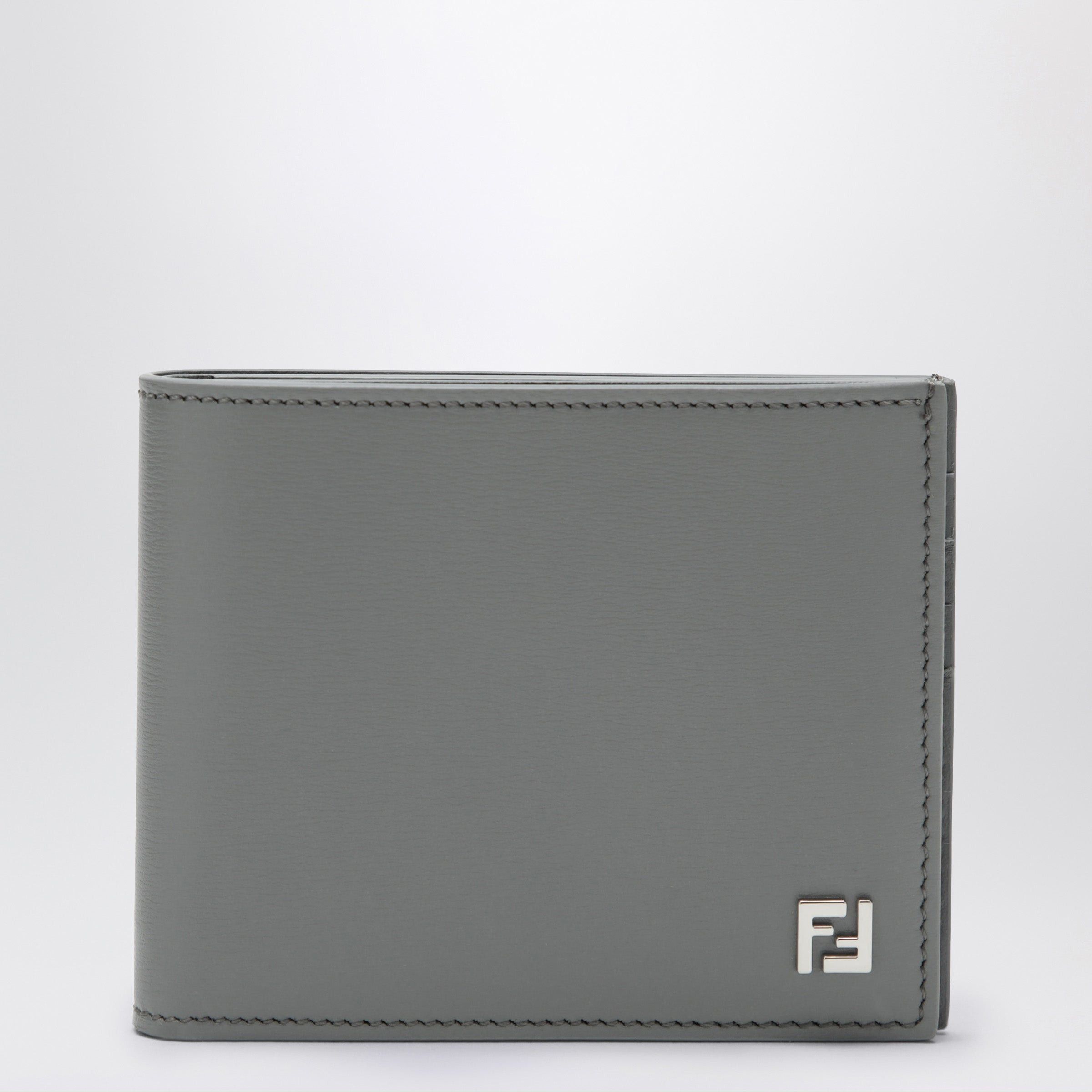 Fendi Fendi Light Grey Squared Ff Bi-Fold Wallet Size ONE SIZE - 1 Thumbnail