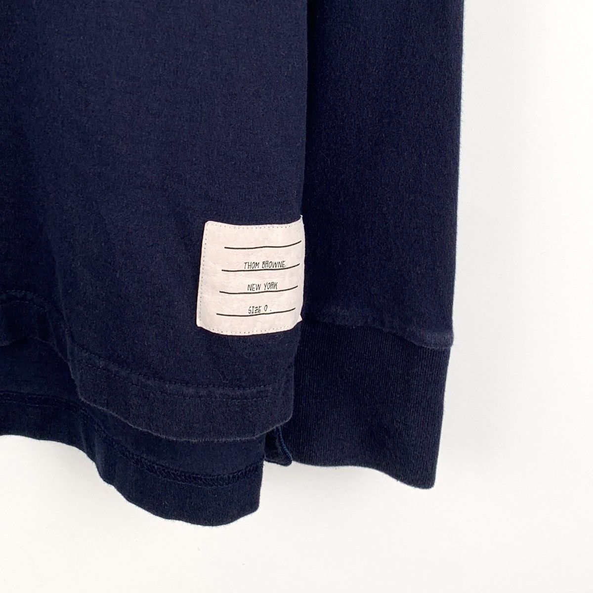 Thom Browne Thom Browne Navy Four-Bar Long Sleeve Sweatshirt K26WX Size US XS / EU 42 / 0 - 4 Thumbnail