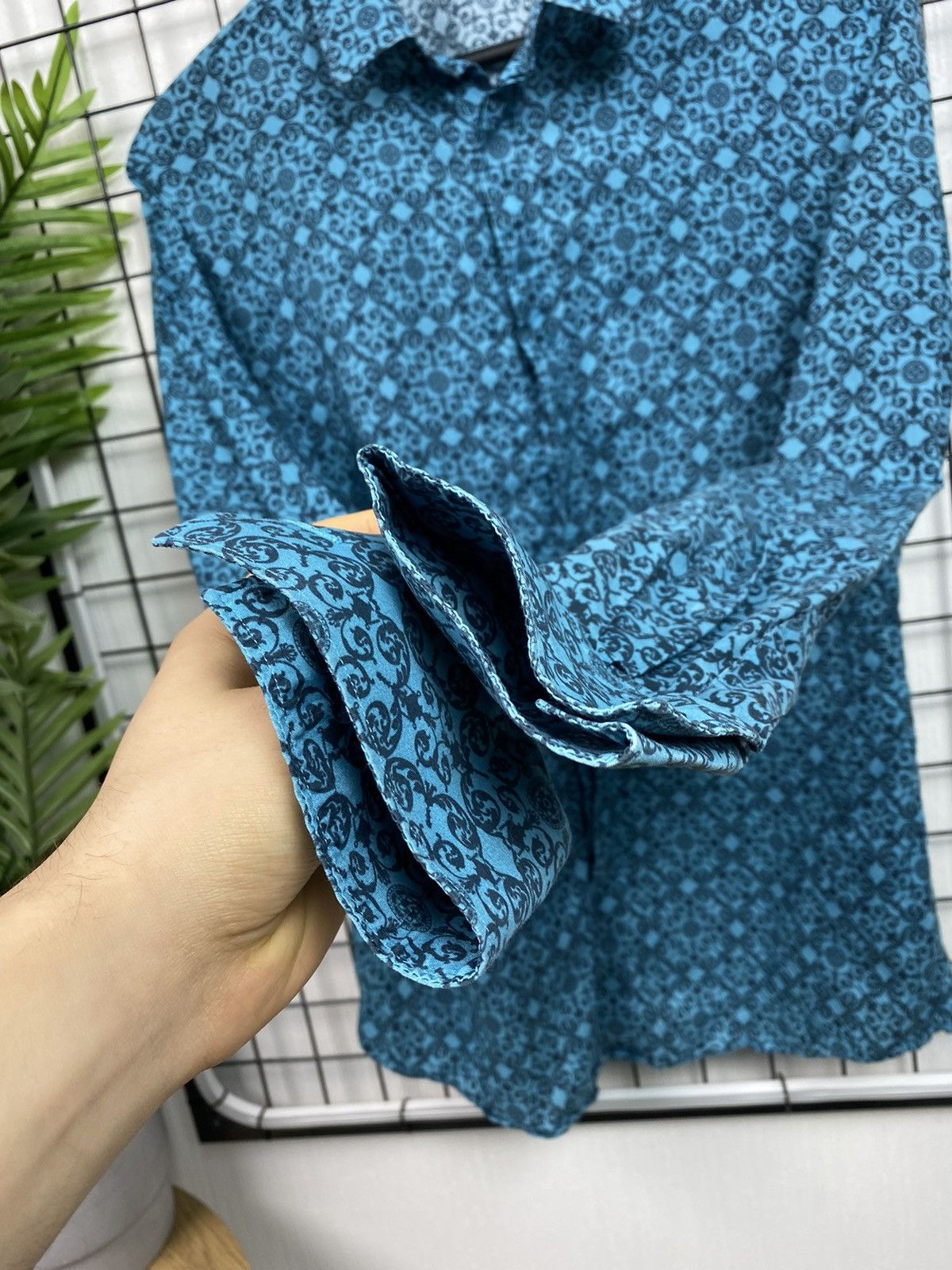Versace Versace collection All over print shirt Men 16/42 Blue Size US L / EU 52-54 / 3 - 7 Thumbnail