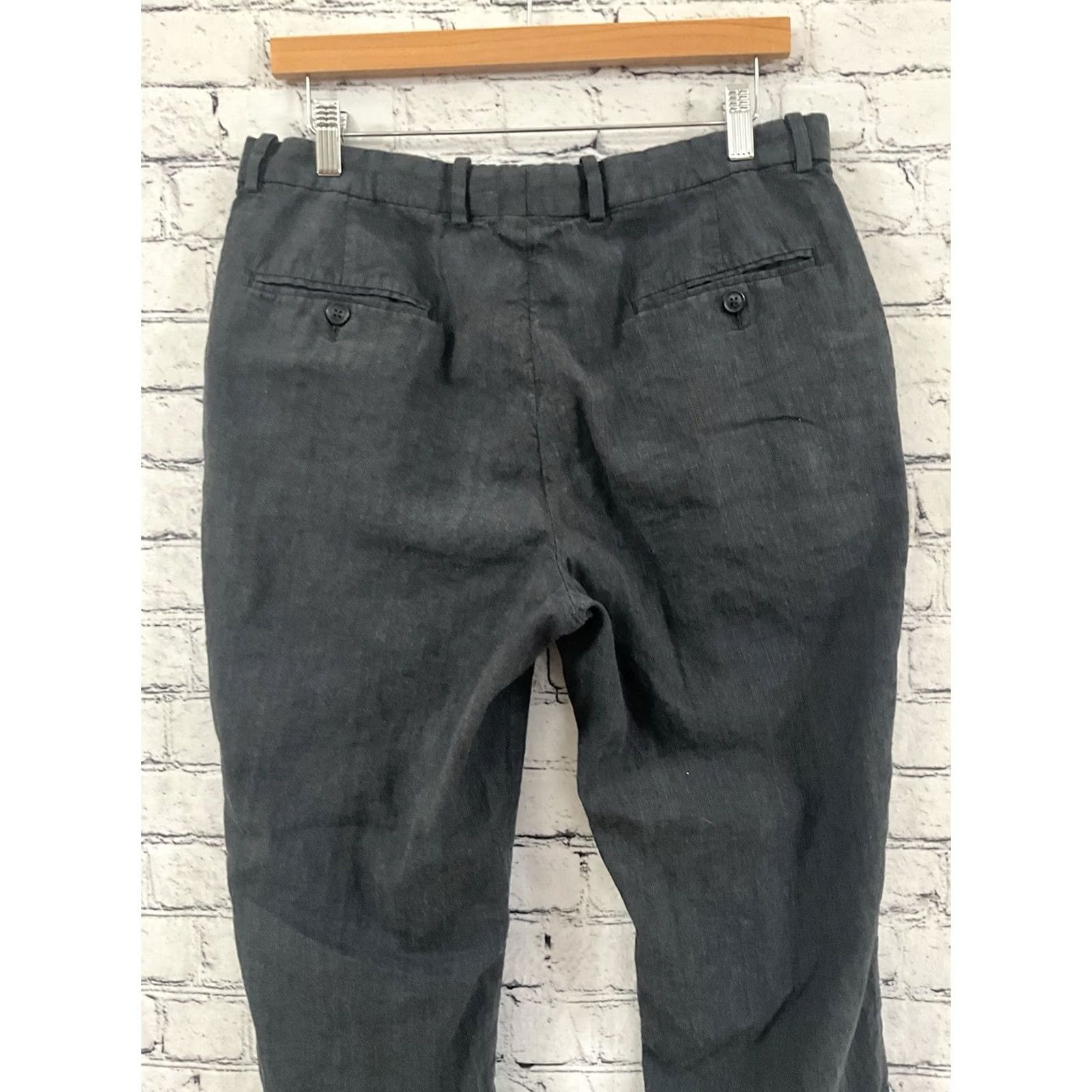 Perry Ellis Perry Ellis Portfolio Mens Dress Pants Gray Flat Front 33x32 Slacks Straight Leg N/A Size US 33 - 4 Thumbnail