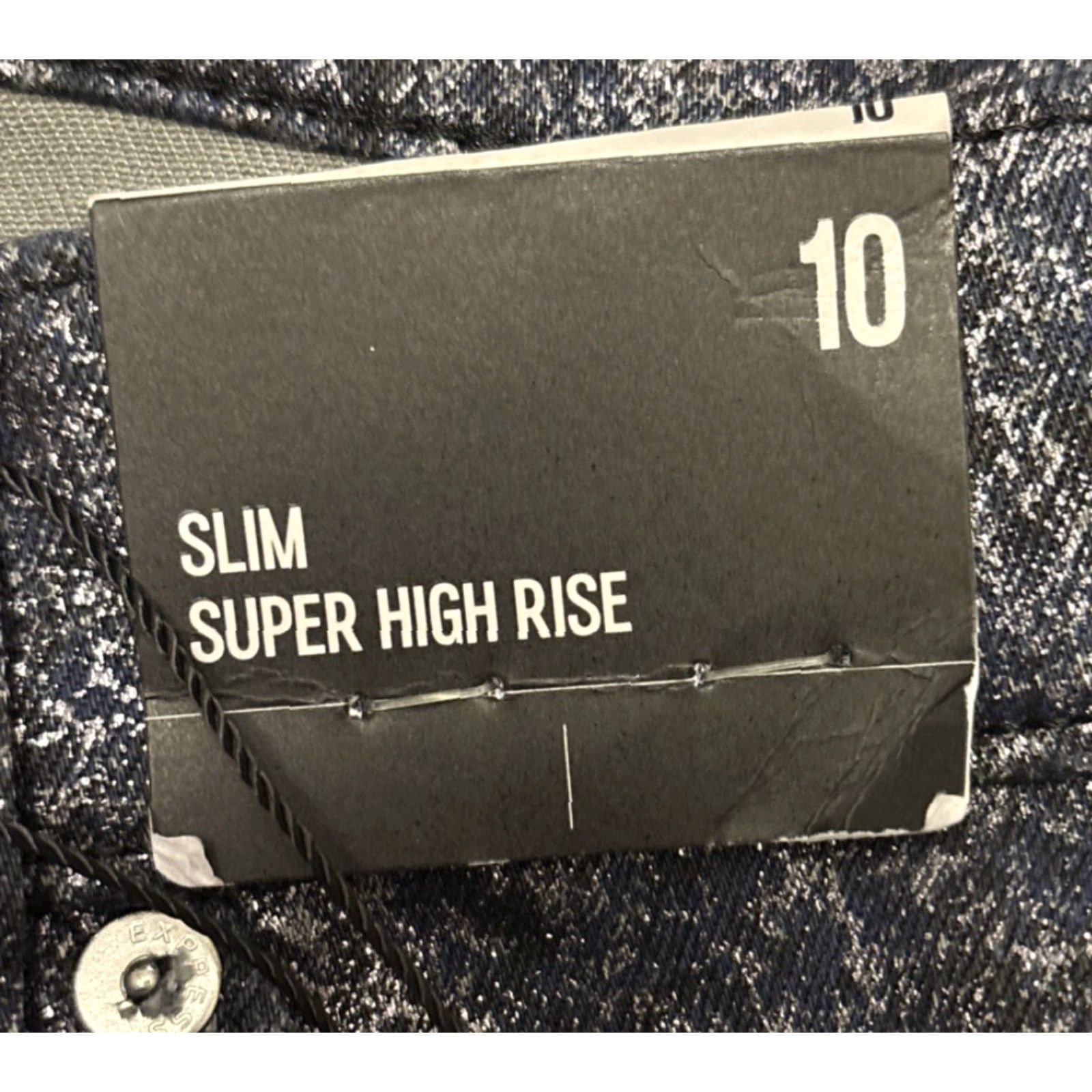 Express Express Jeans Slim Straight 10 Blue Denim 5-Pocket Stretch High Rise NWT Vintage No Womens Jeans US Size 10 Blue Size 32" / US 10 / IT 46 - 6 Thumbnail