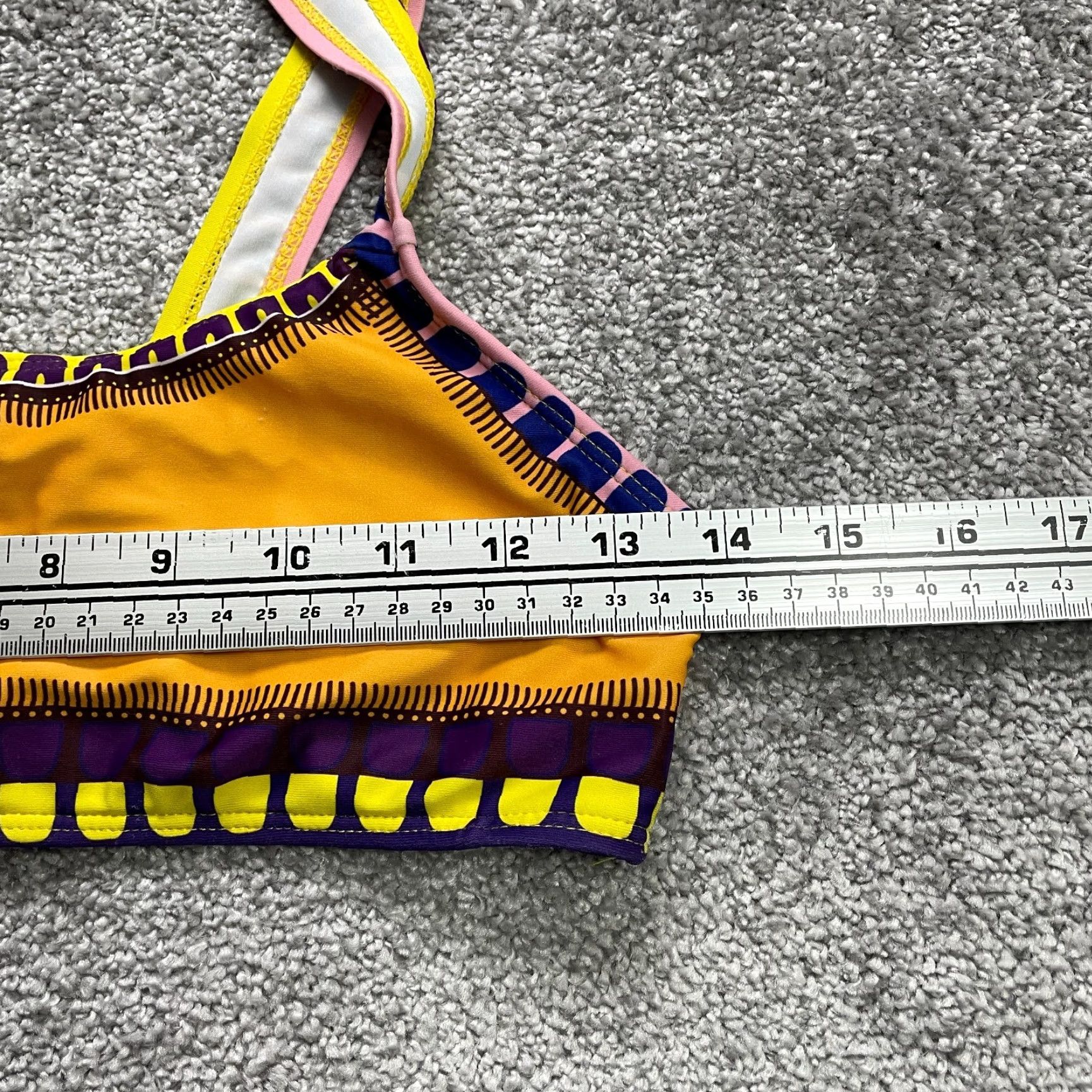Vintage Unbranded Bikini Top Womens Small Yellow Wide Strap Beach Swimwear Top S Fits Size S / US 4 / IT 40 - 7 Thumbnail