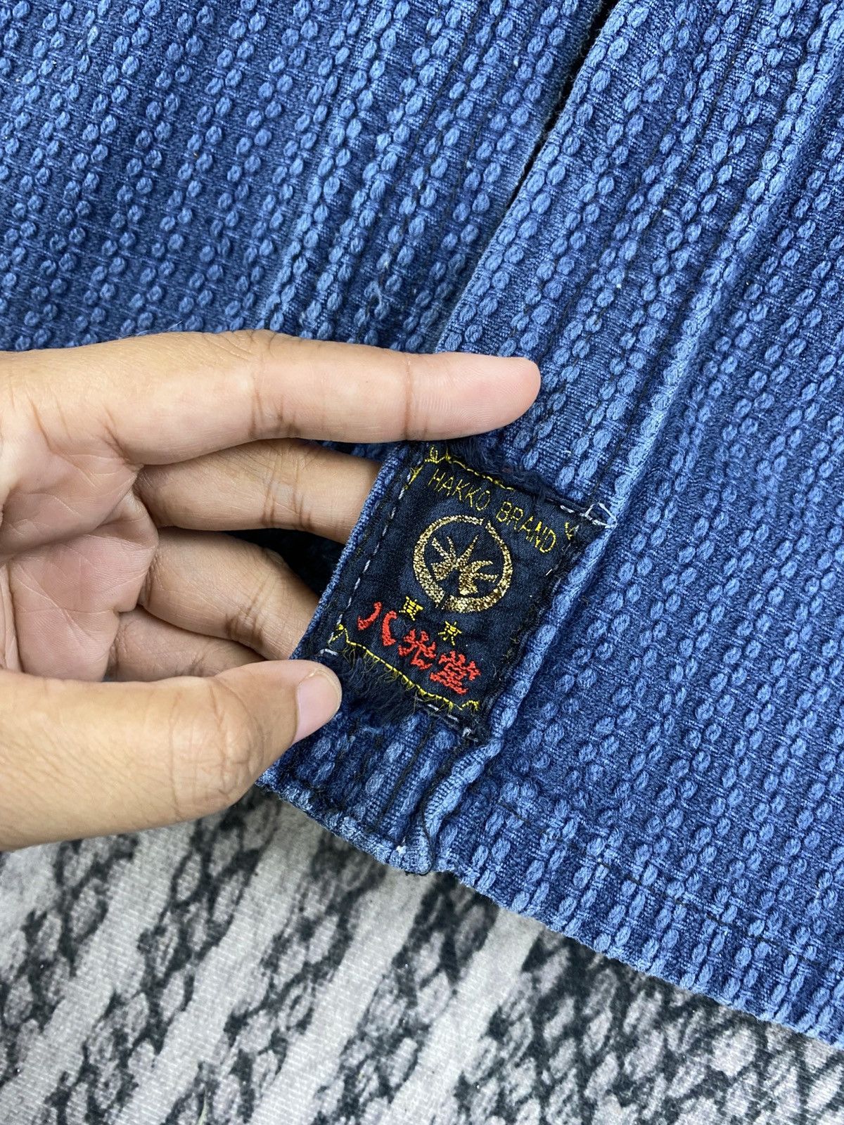 Japanese Brand Vtg Hakko Brand Indigo Blue Kimono Style Jacket Size US M / EU 48-50 / 2 - 6 Thumbnail