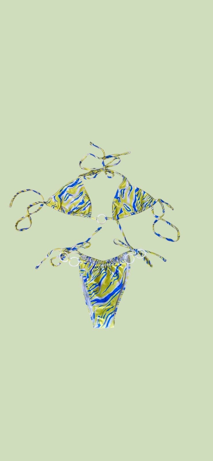 Other 💛 Yellow & blue bikini set 🩵 Size L / US 10 / IT 46 - 1 Thumbnail