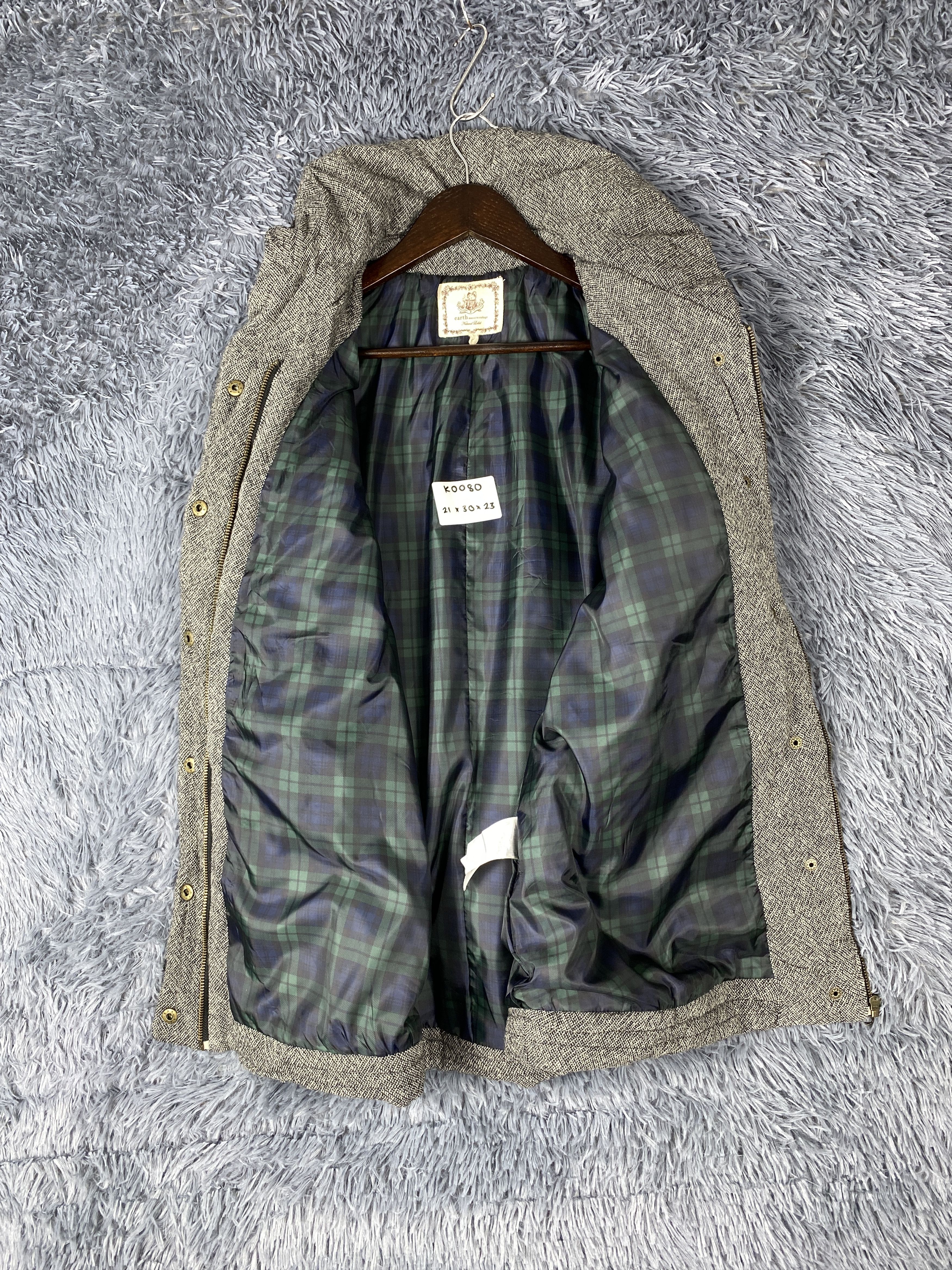 Japanese Brand Vintage Earth Music & Ecology Flannel Lining Jacket K0080 Size US S / EU 44-46 / 1 - 7 Thumbnail