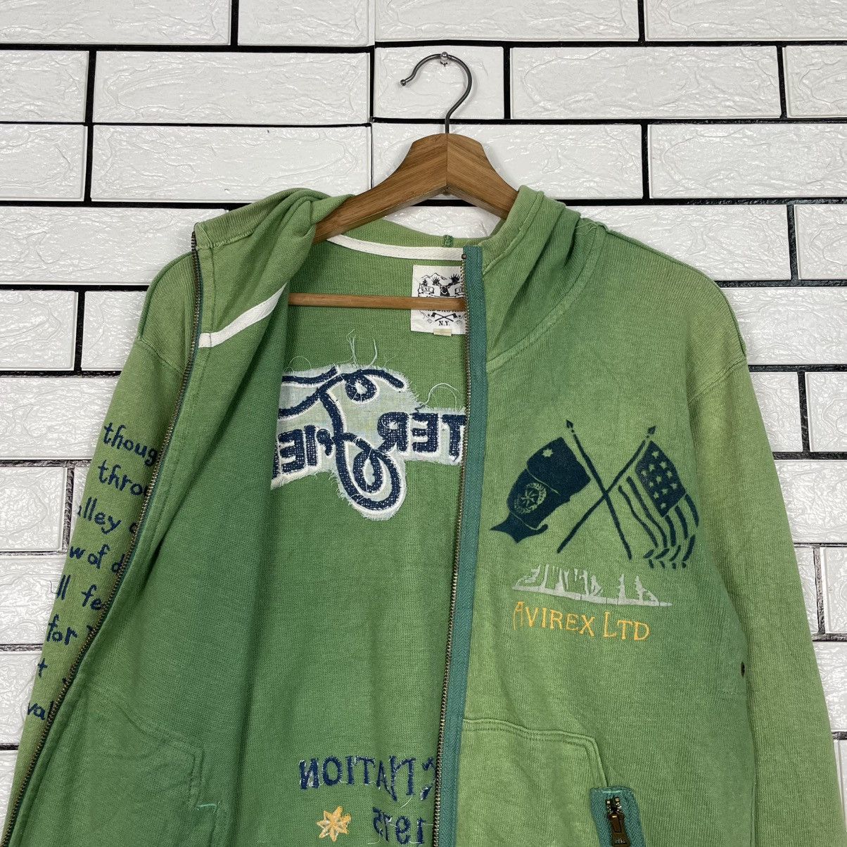 Avirex Avirex Zipper Green Hoodie Size US M / EU 48-50 / 2 - 11 Thumbnail