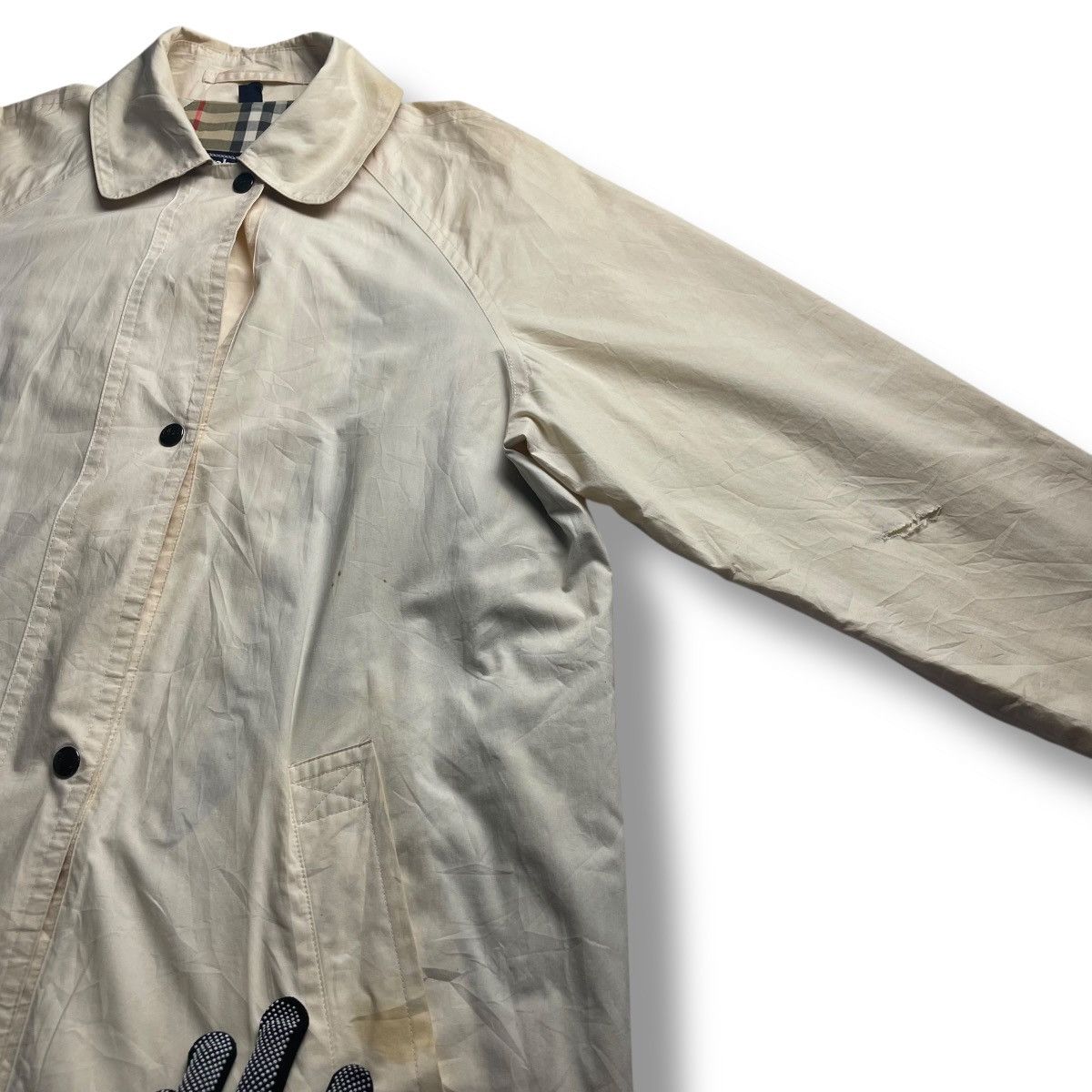 Burberry Prorsum VINTAGE BURBERRY LINED NOVACHECK LONG COAT JACKET Size US L / EU 52-54 / 3 - 6 Thumbnail