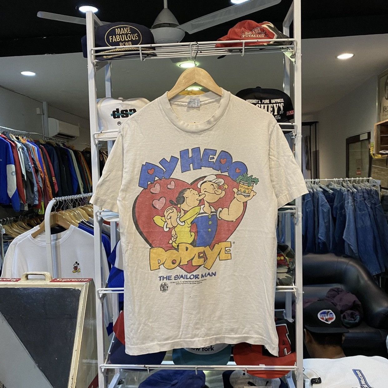 Cartoon Network Vintage 90s My Hero Popeye The Sailor Man Graphic T-Shirt Size US M / EU 48-50 / 2 - 1 Thumbnail