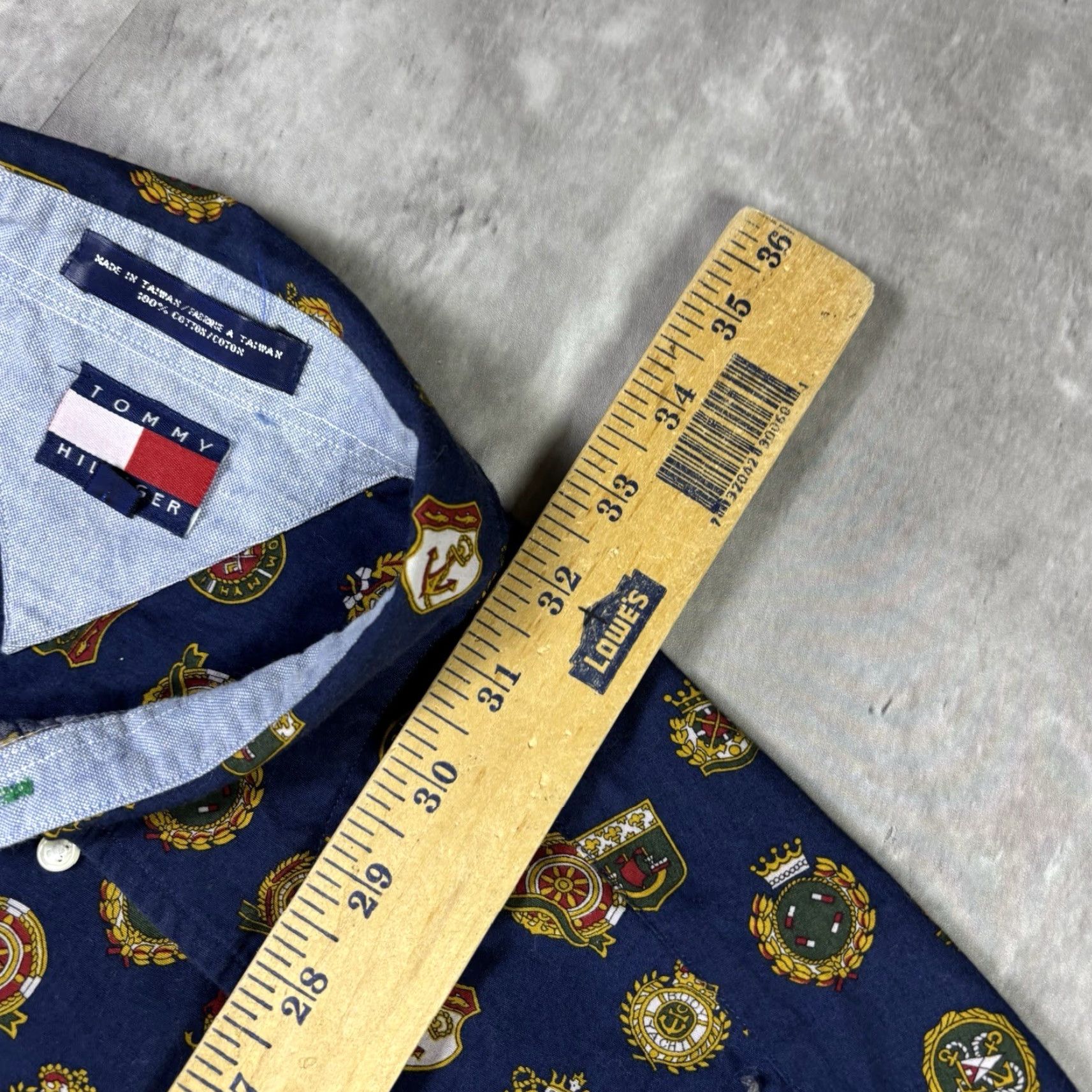 Tommy Hilfiger VINTAGE Tommy Hilfiger Shirt Button Up Sailor Flag Nautical Size Large 90s Size US L / EU 52-54 / 3 - 5 Thumbnail