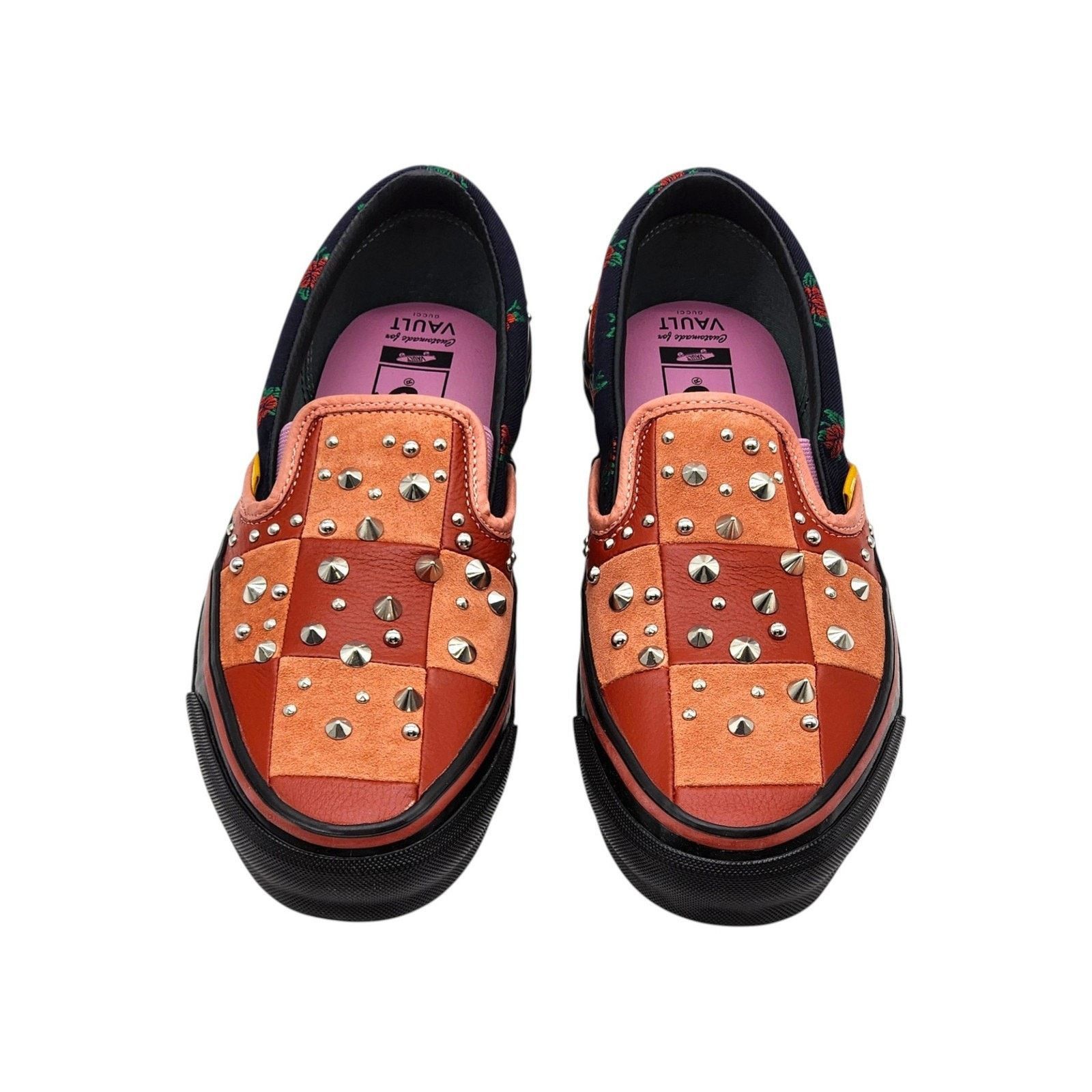 Gucci × Vans Vault OG Classic Checkered Studded Slip-On Sneakers US 10 Size US 10 / EU 43 - 4 Thumbnail