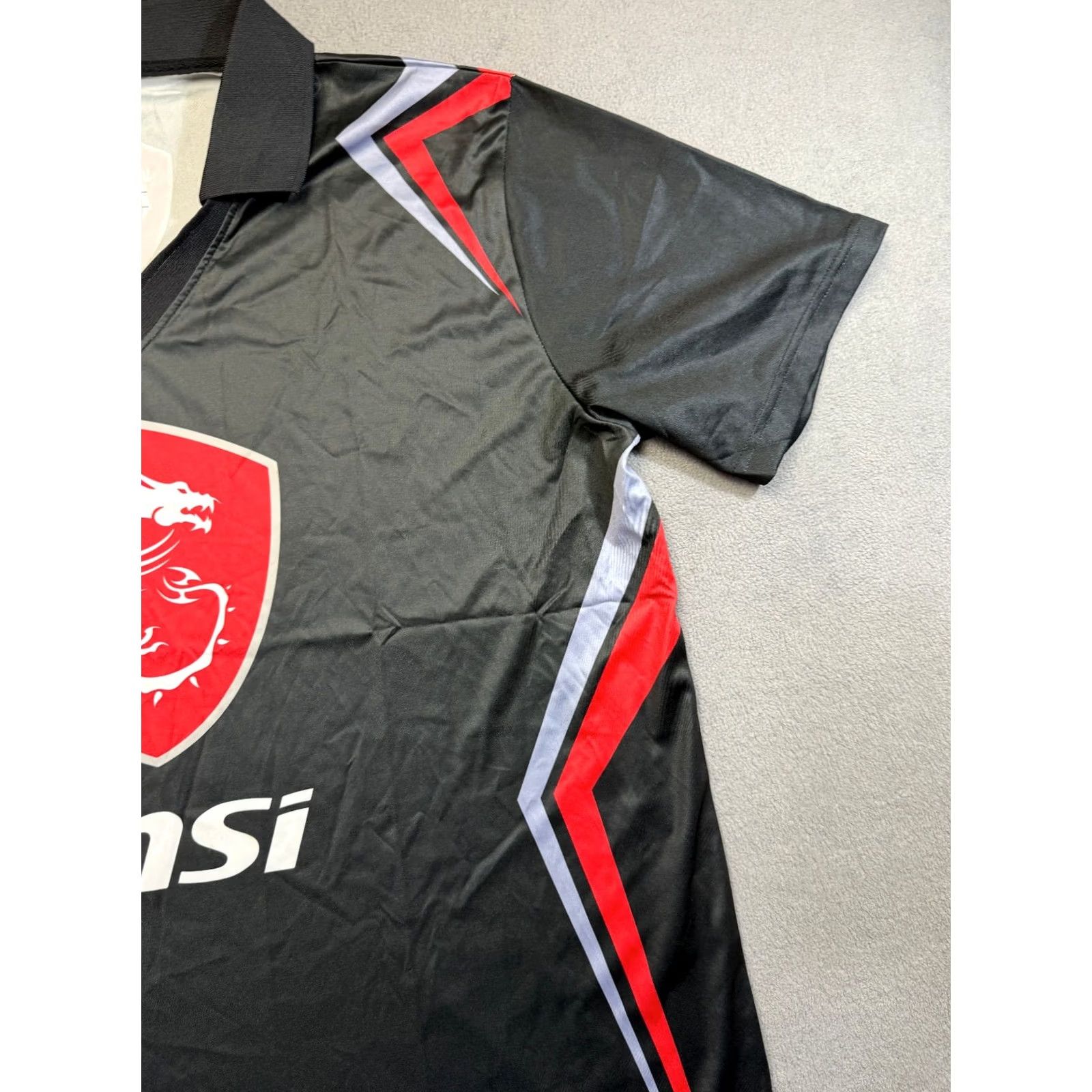 Vintage Giftware MSI True Gaming Polo Shirt Mens 3XL Black Taiwan Giftware Men Polo Shirt 3XL Black Taiwan Size US XXL / EU 58 / 5 - 4 Thumbnail