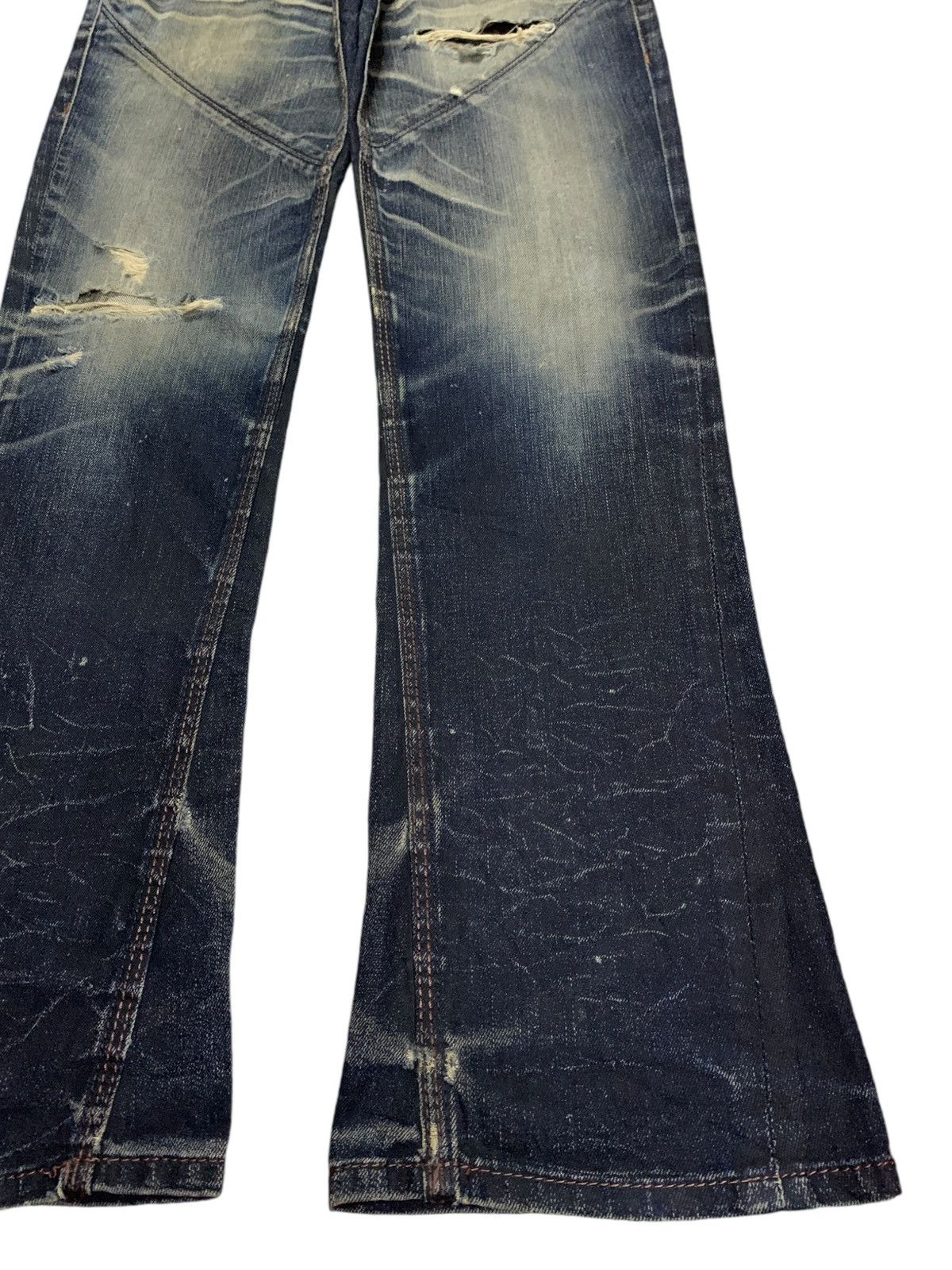 Japanese Brand Vintage Japanese Brand Rusty Mud Wash 9 Pocket Bootcut Jeans Size US 32 / EU 48 - 7 Thumbnail