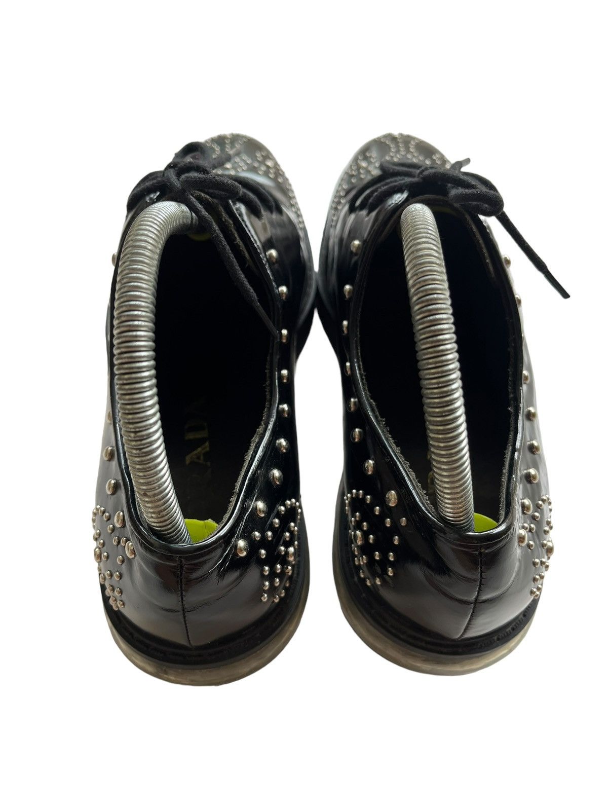 Prada Fancy Prada Oxford Wingtip Black Spazzolato Leather Size US 7 / EU 40 - 3 Thumbnail