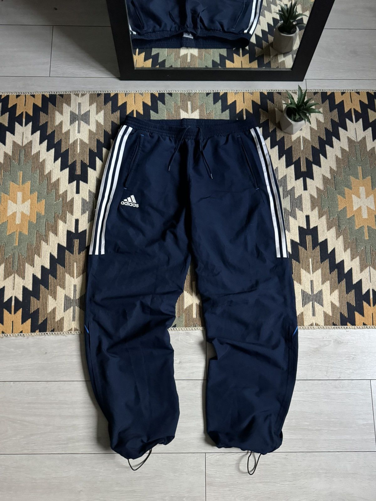 Adidas Vintage Adidas Nylon Y2K 3Stripes Baggy Pants Size US 34 / EU 50 - 1 Thumbnail