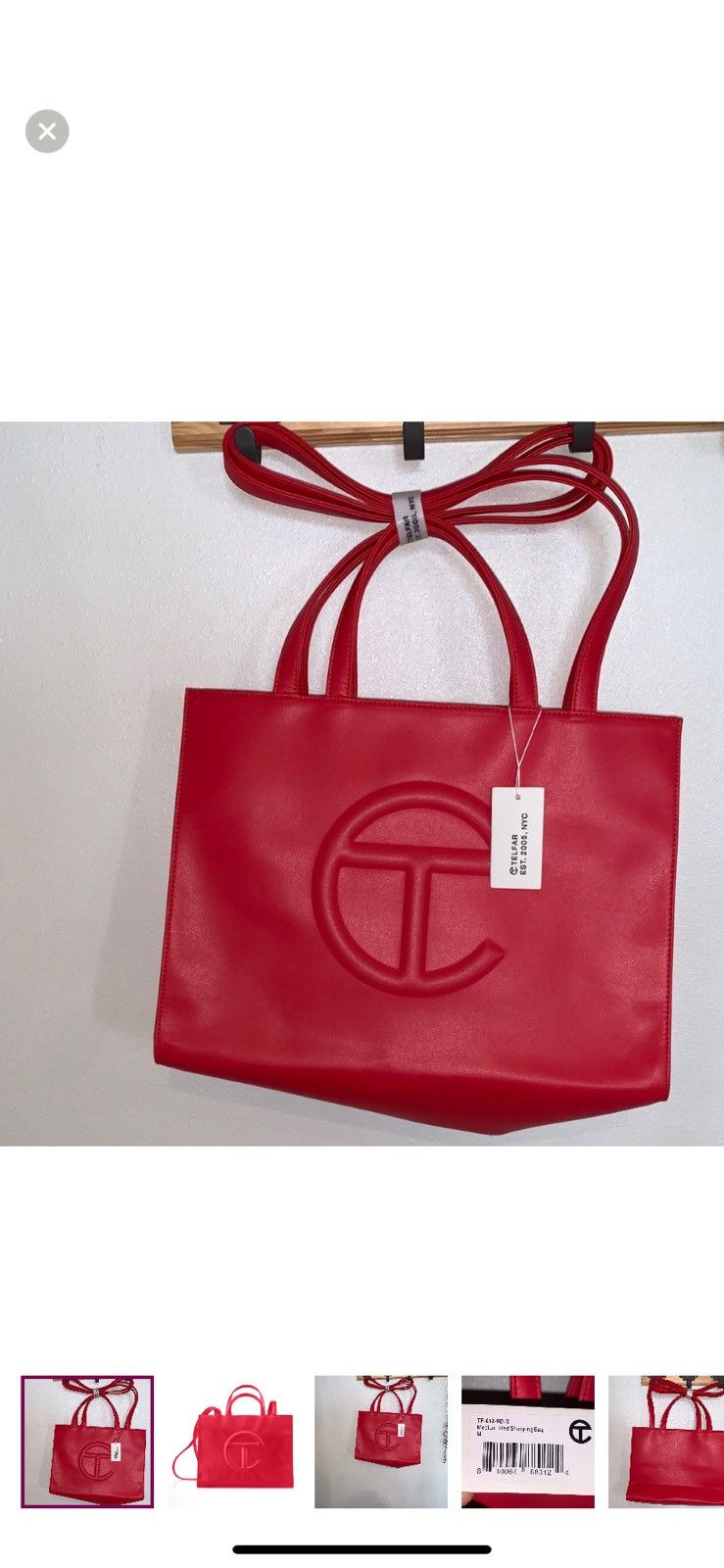 Telfar TELFAR MED TOTE RED BAG NWT Size ONE SIZE - 1 Thumbnail